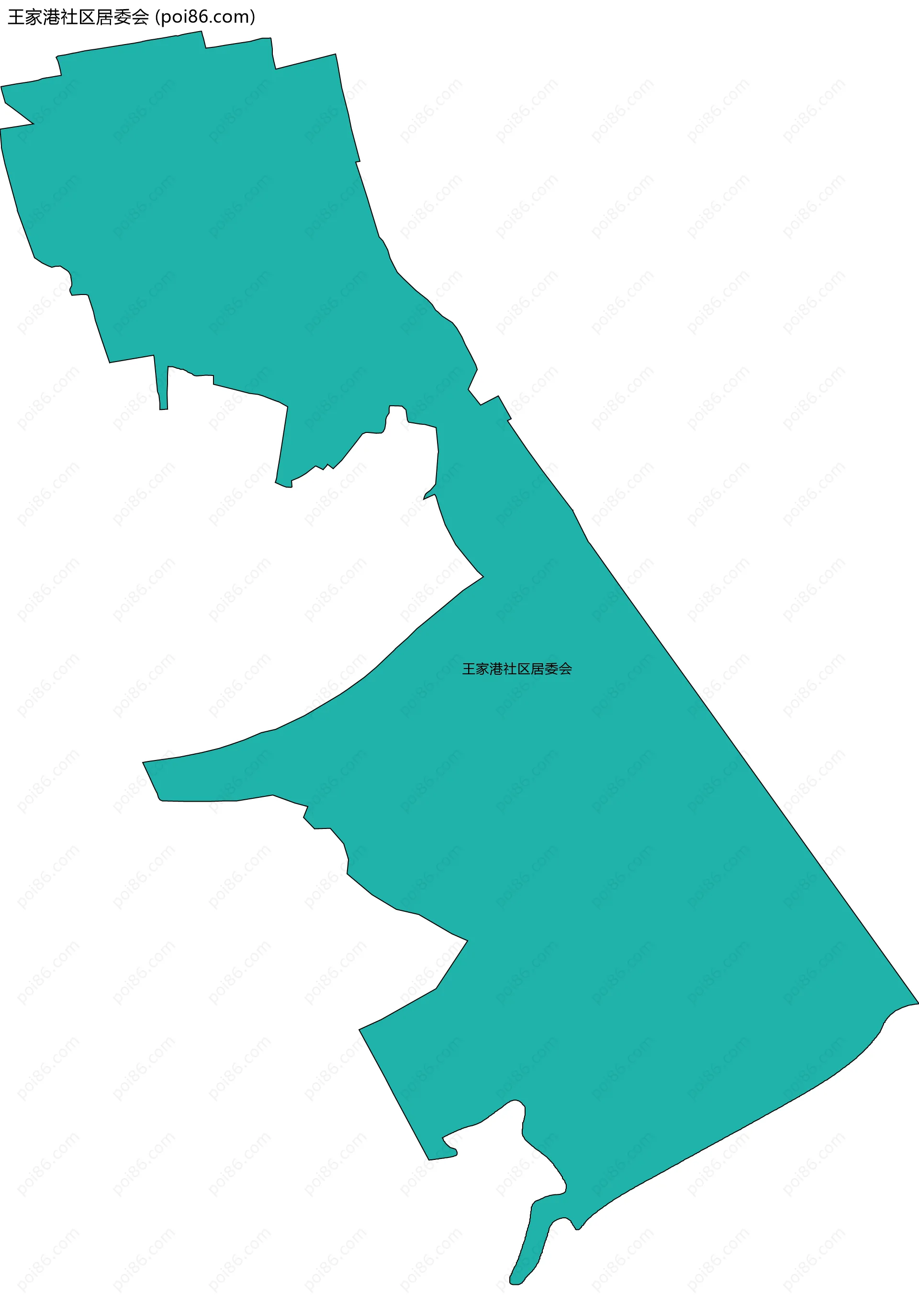 王家港社区居委会边界地图