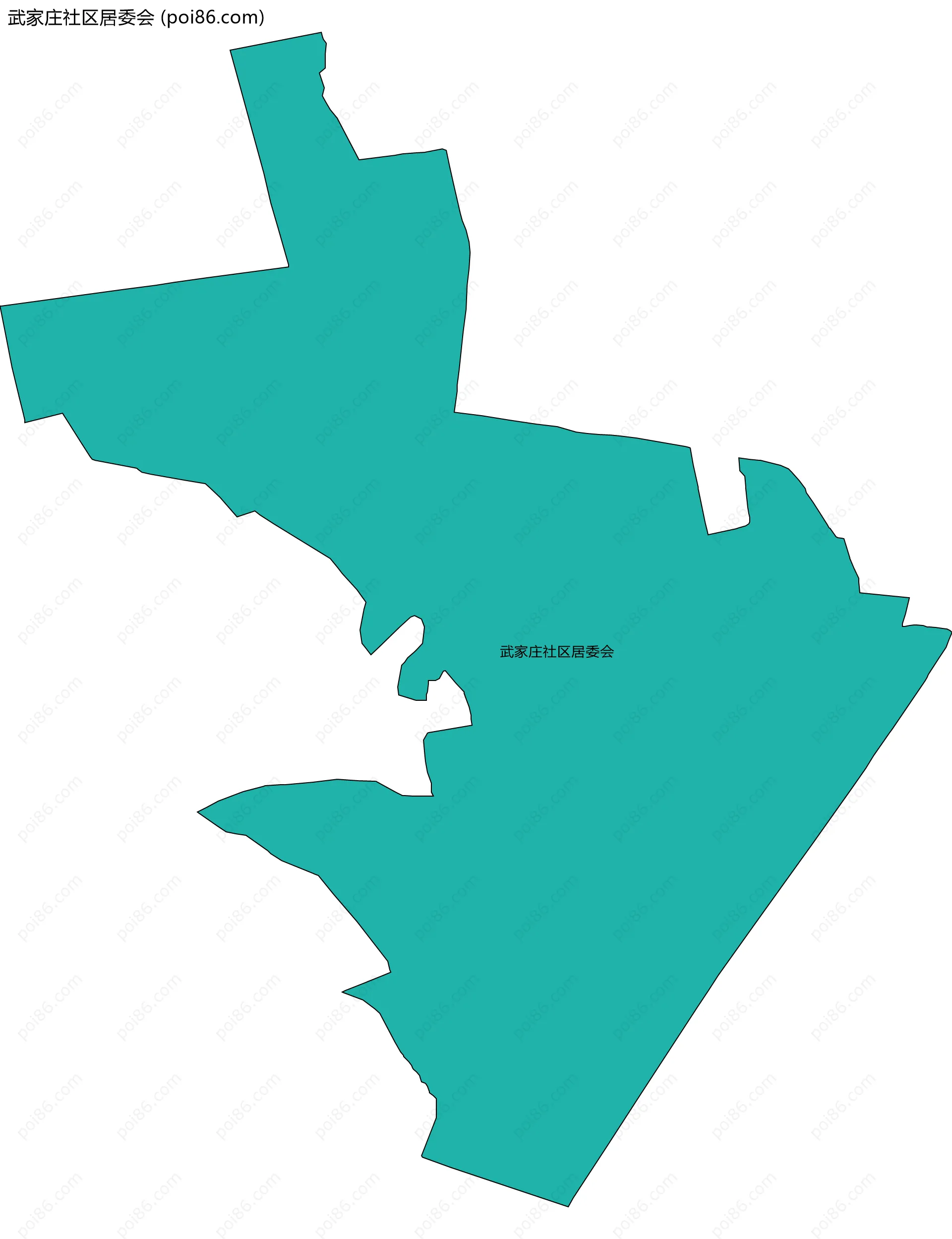 武家庄社区居委会边界地图