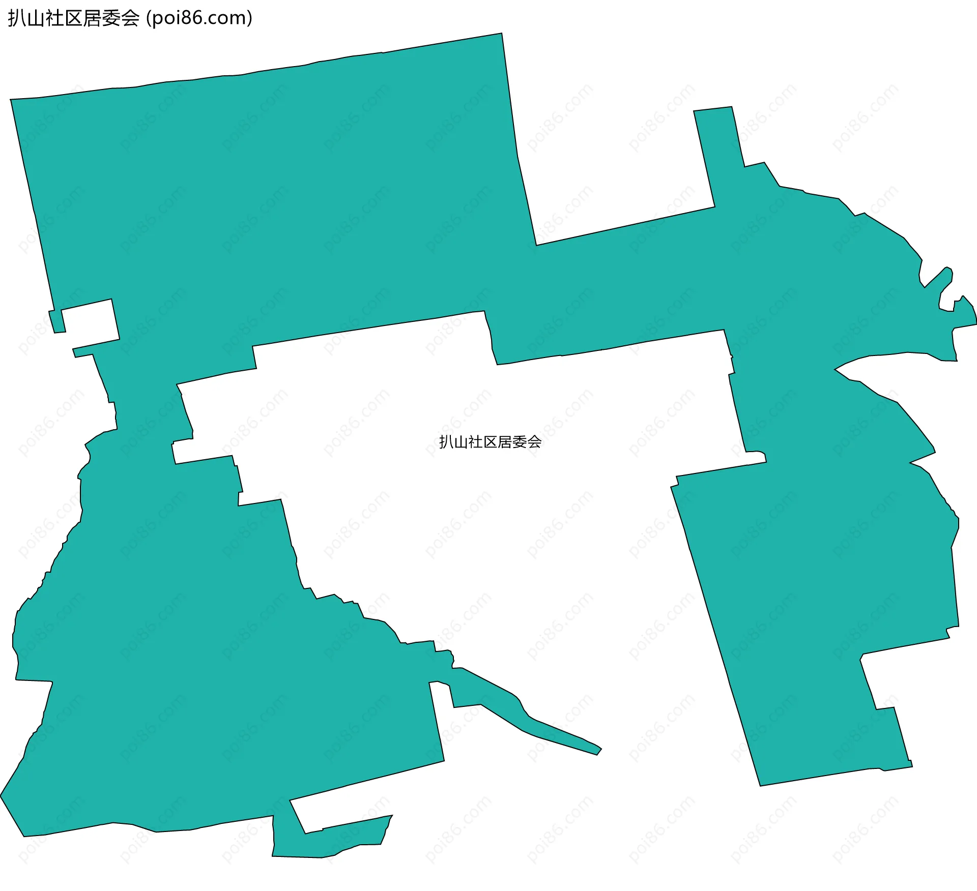 扒山社区居委会边界地图