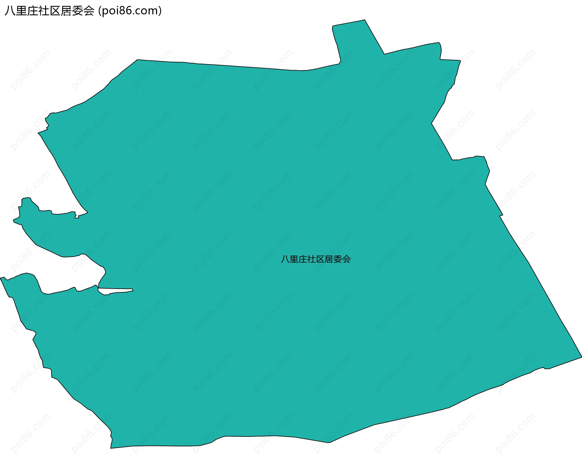 八里庄社区居委会边界地图