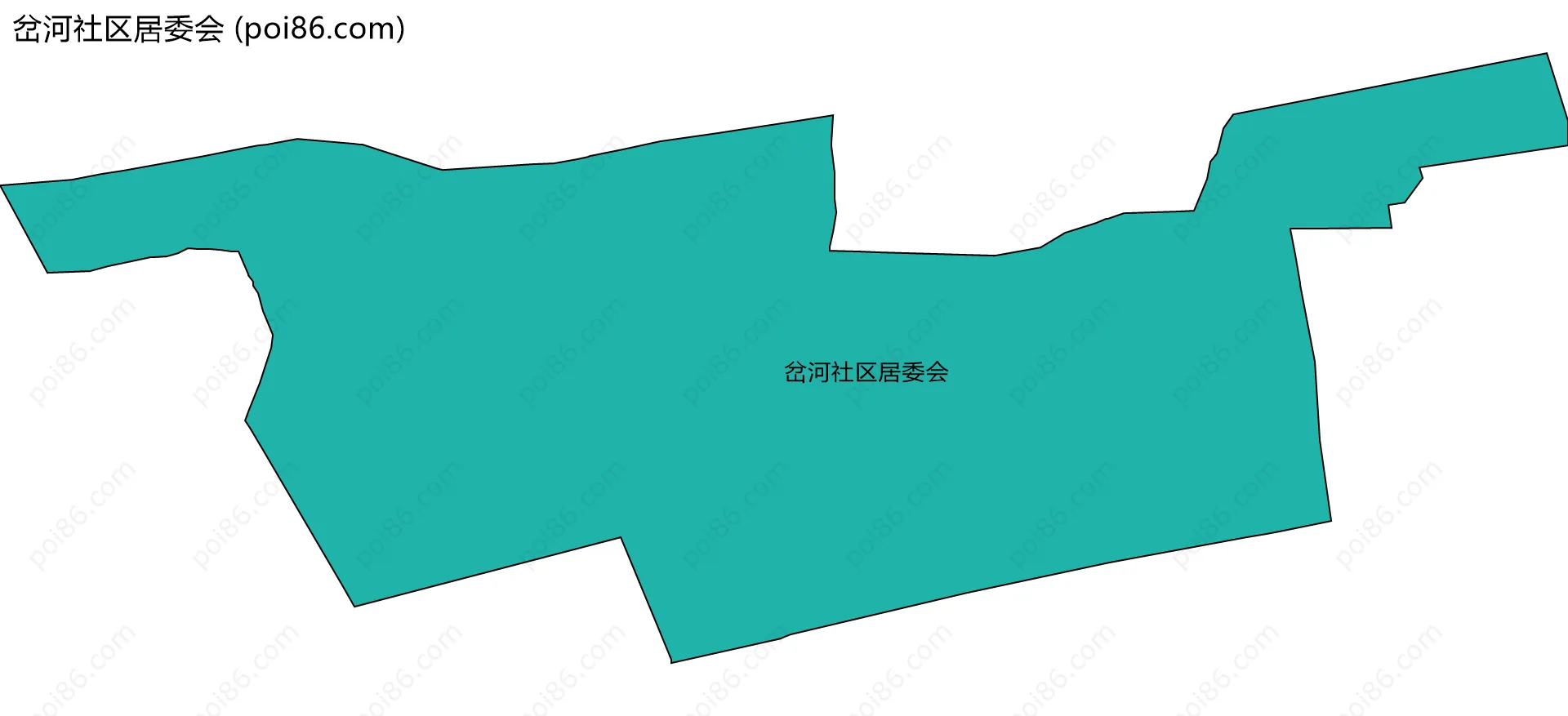 岔河社区居委会边界地图