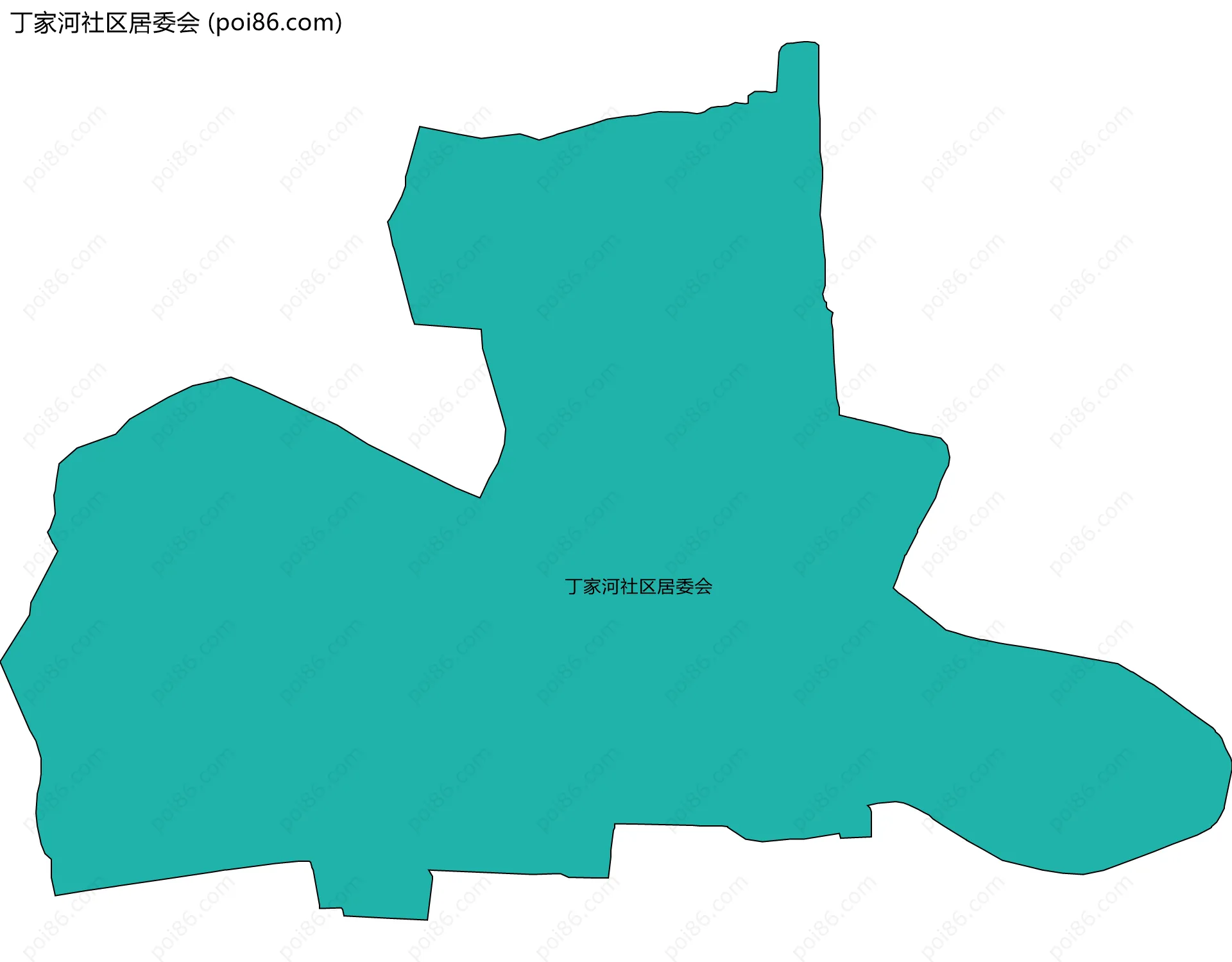 丁家河社区居委会边界地图
