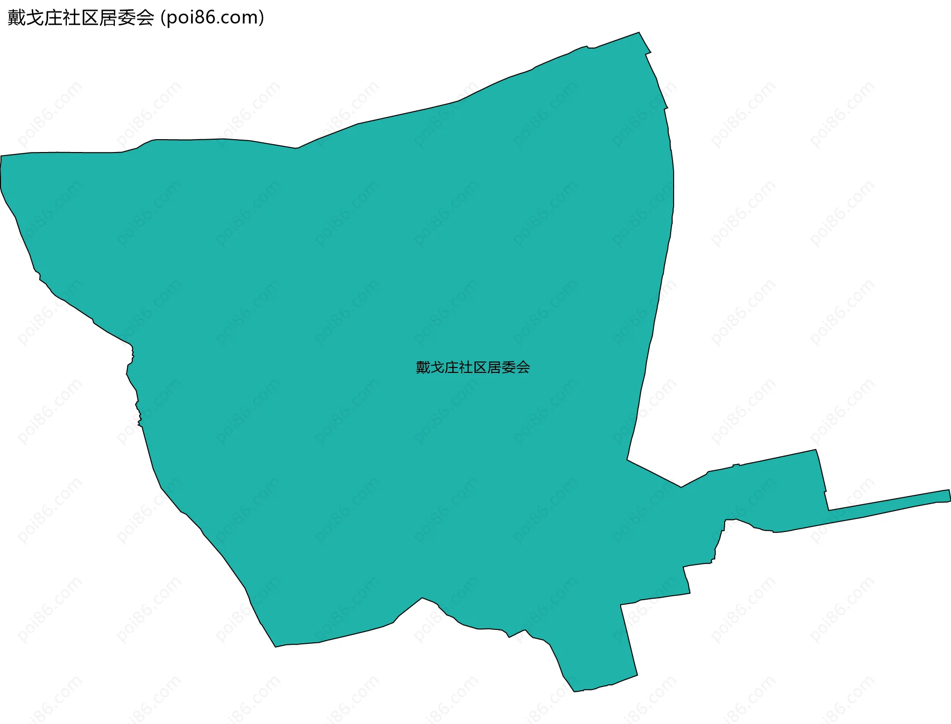 戴戈庄社区居委会边界地图