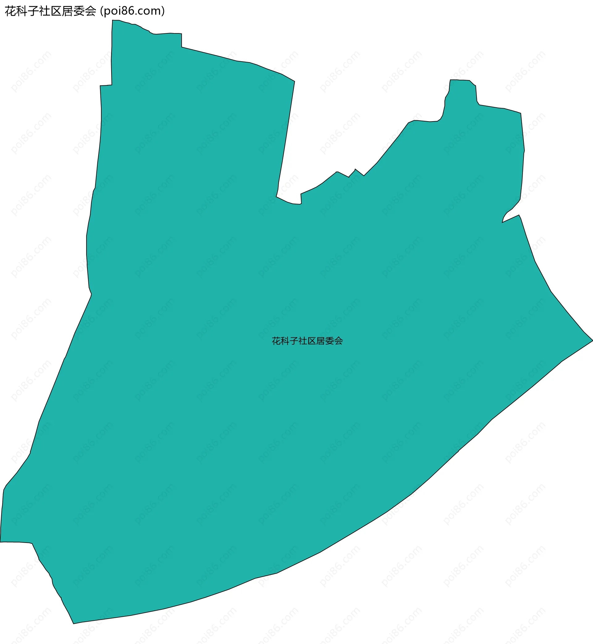 花科子社区居委会边界地图