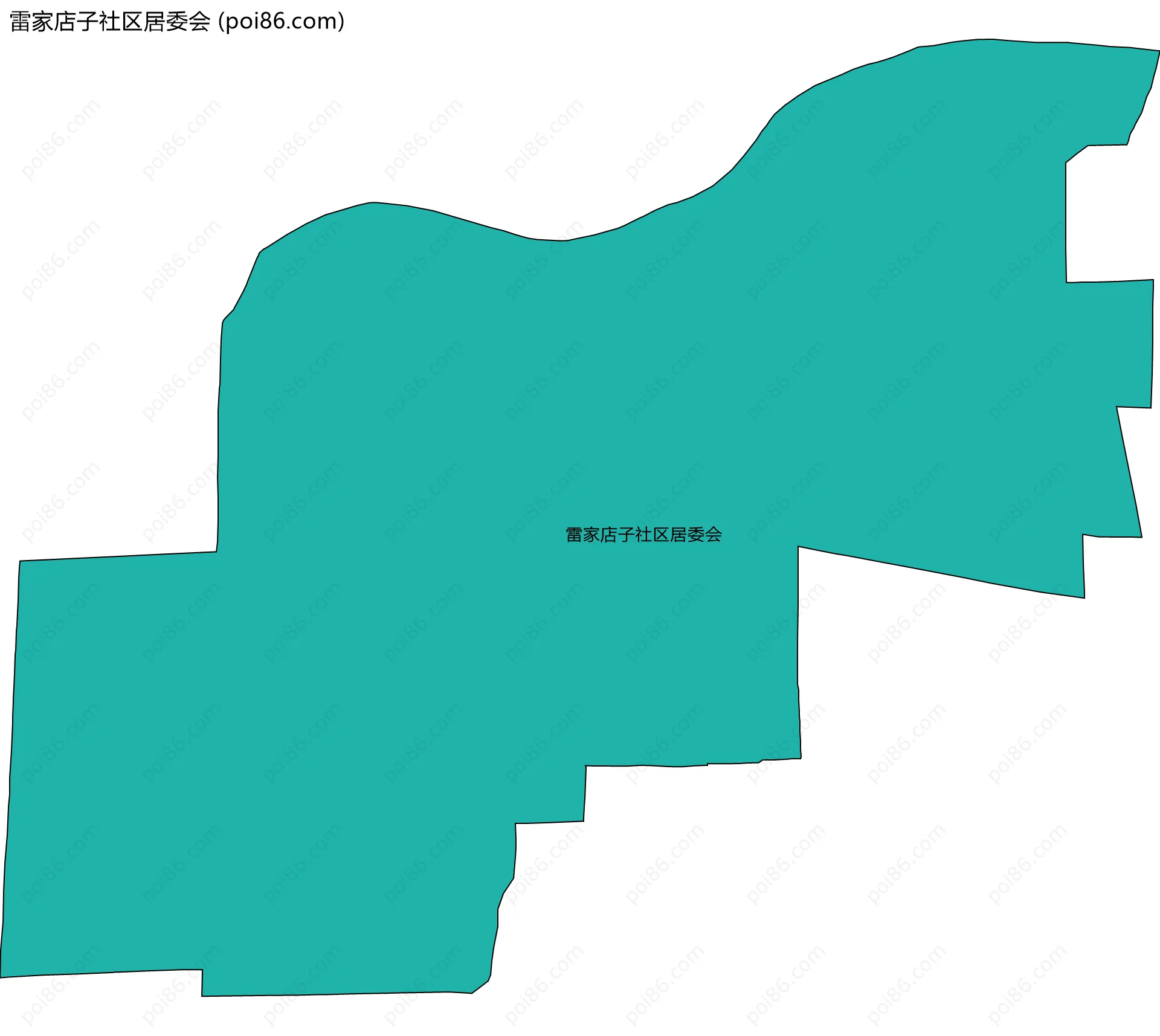 雷家店子社区居委会边界地图
