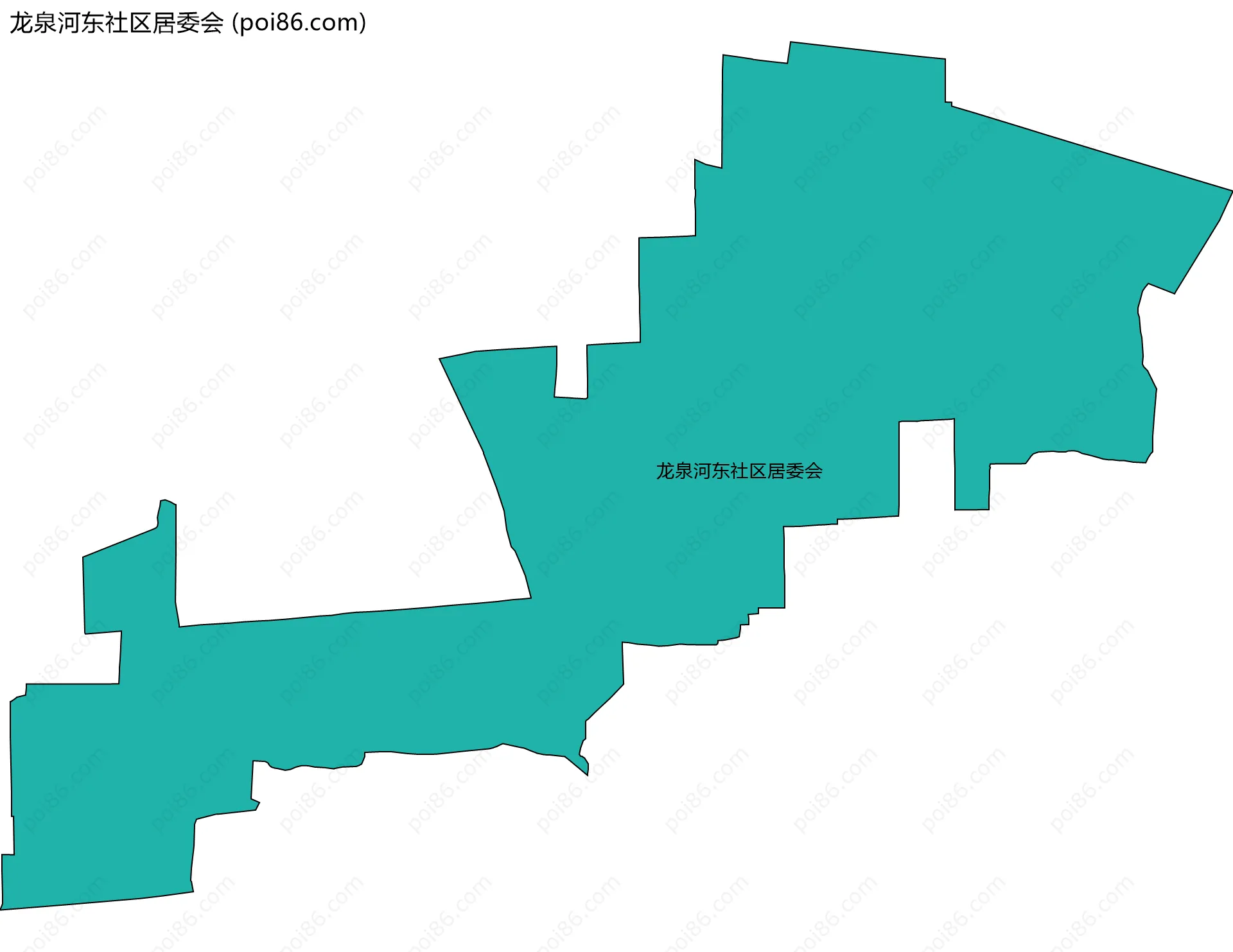 龙泉河东社区居委会边界地图