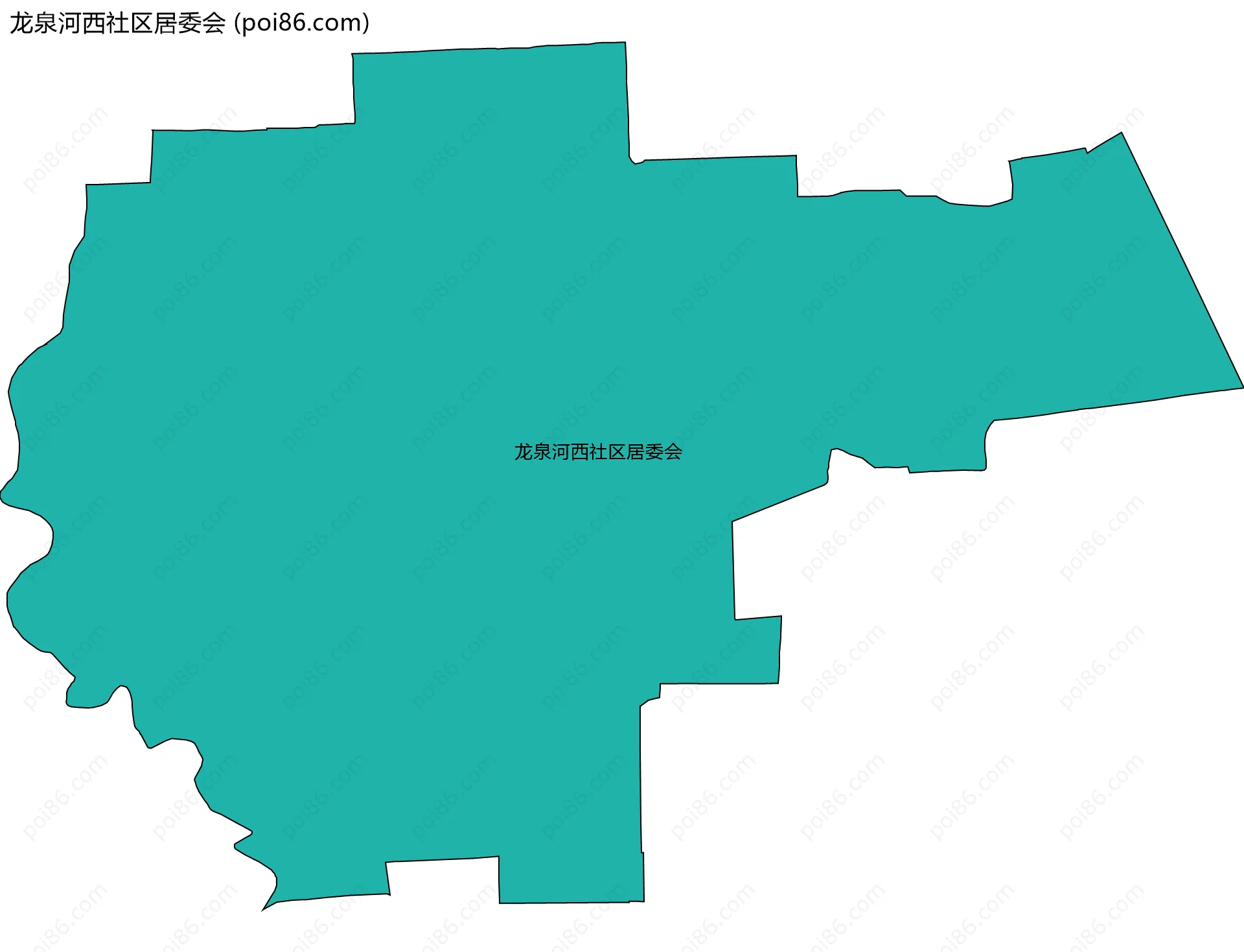 龙泉河西社区居委会边界地图