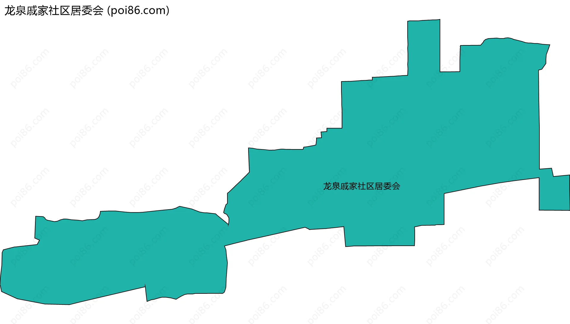 龙泉戚家社区居委会边界地图