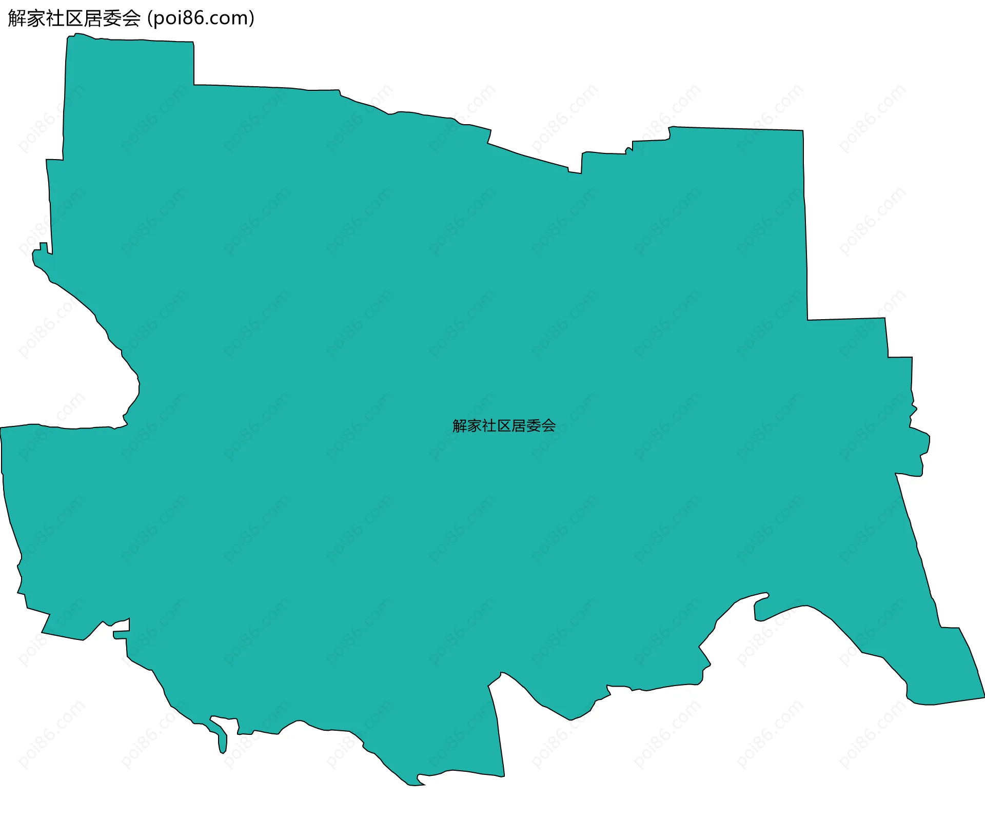 解家社区居委会边界地图
