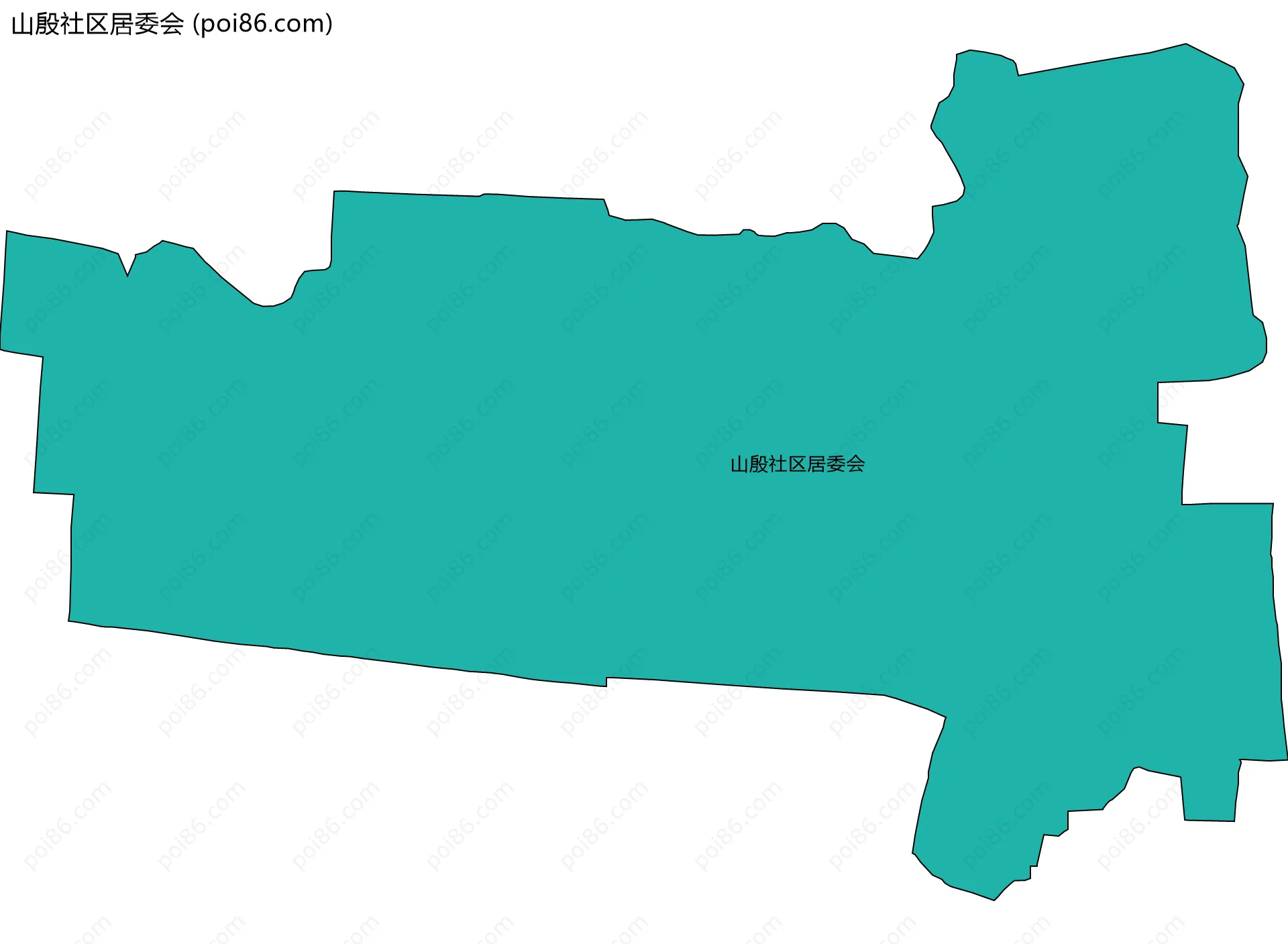 山殷社区居委会边界地图