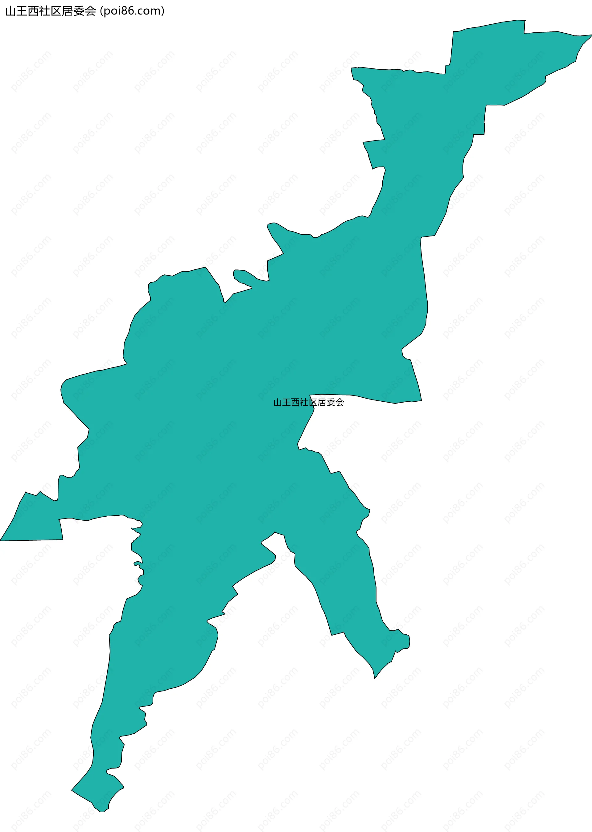山王西社区居委会边界地图