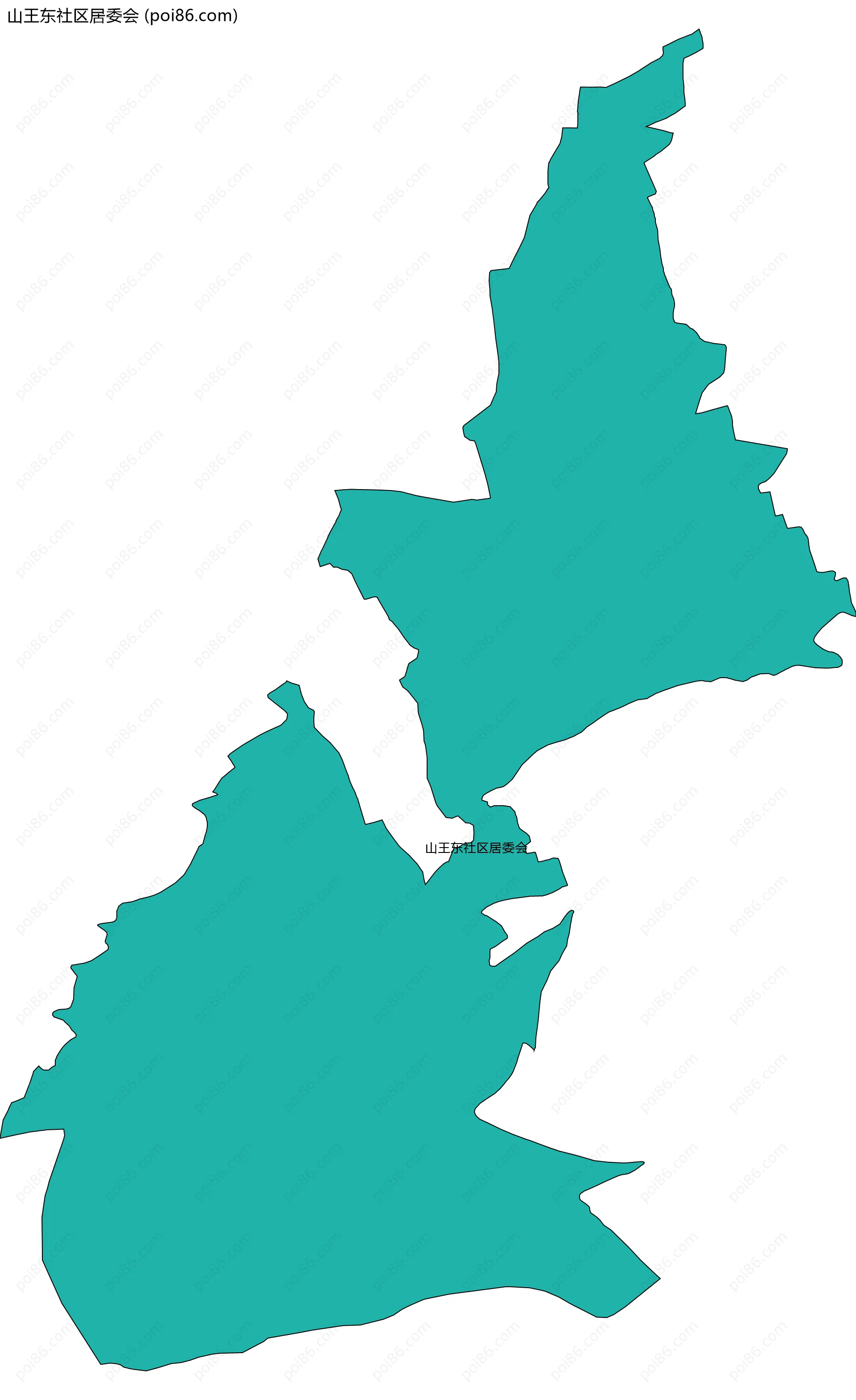 山王东社区居委会边界地图