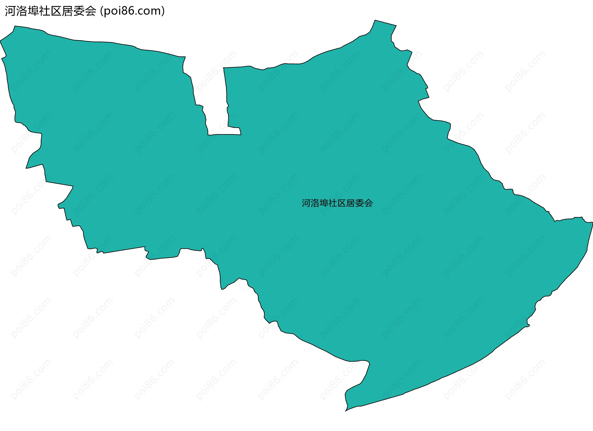 河洛埠社区居委会边界地图