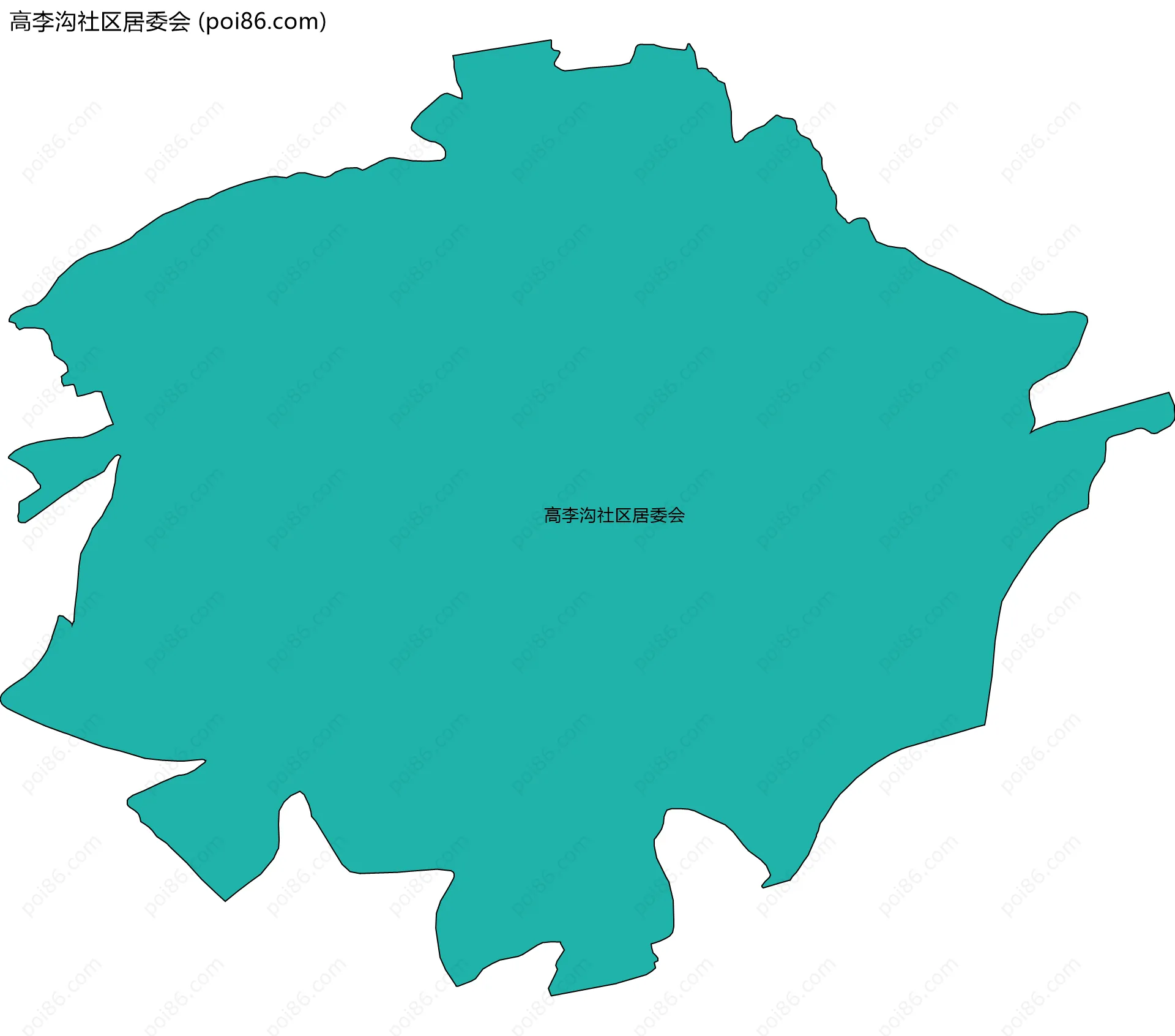 高李沟社区居委会边界地图