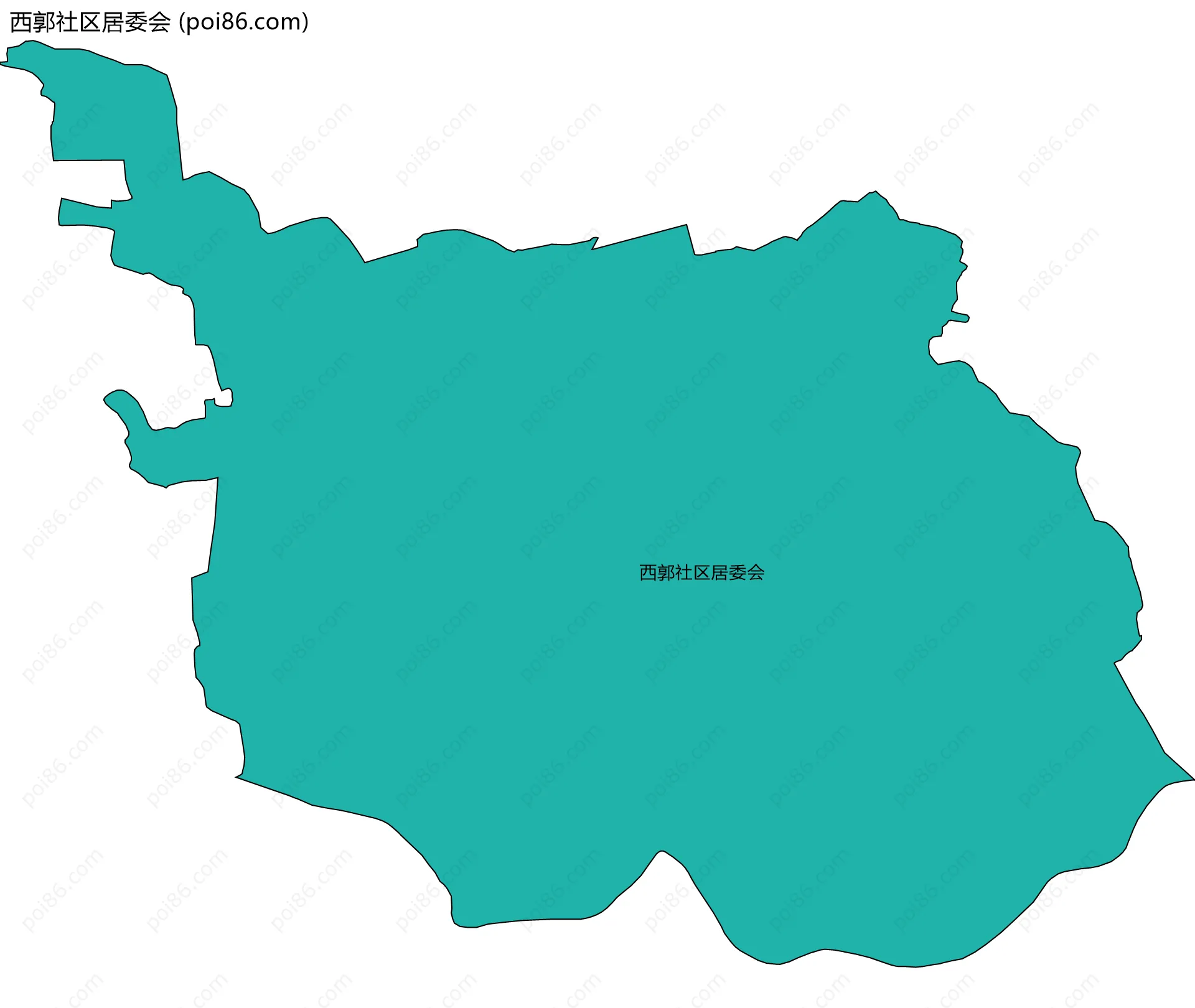 西郭社区居委会边界地图