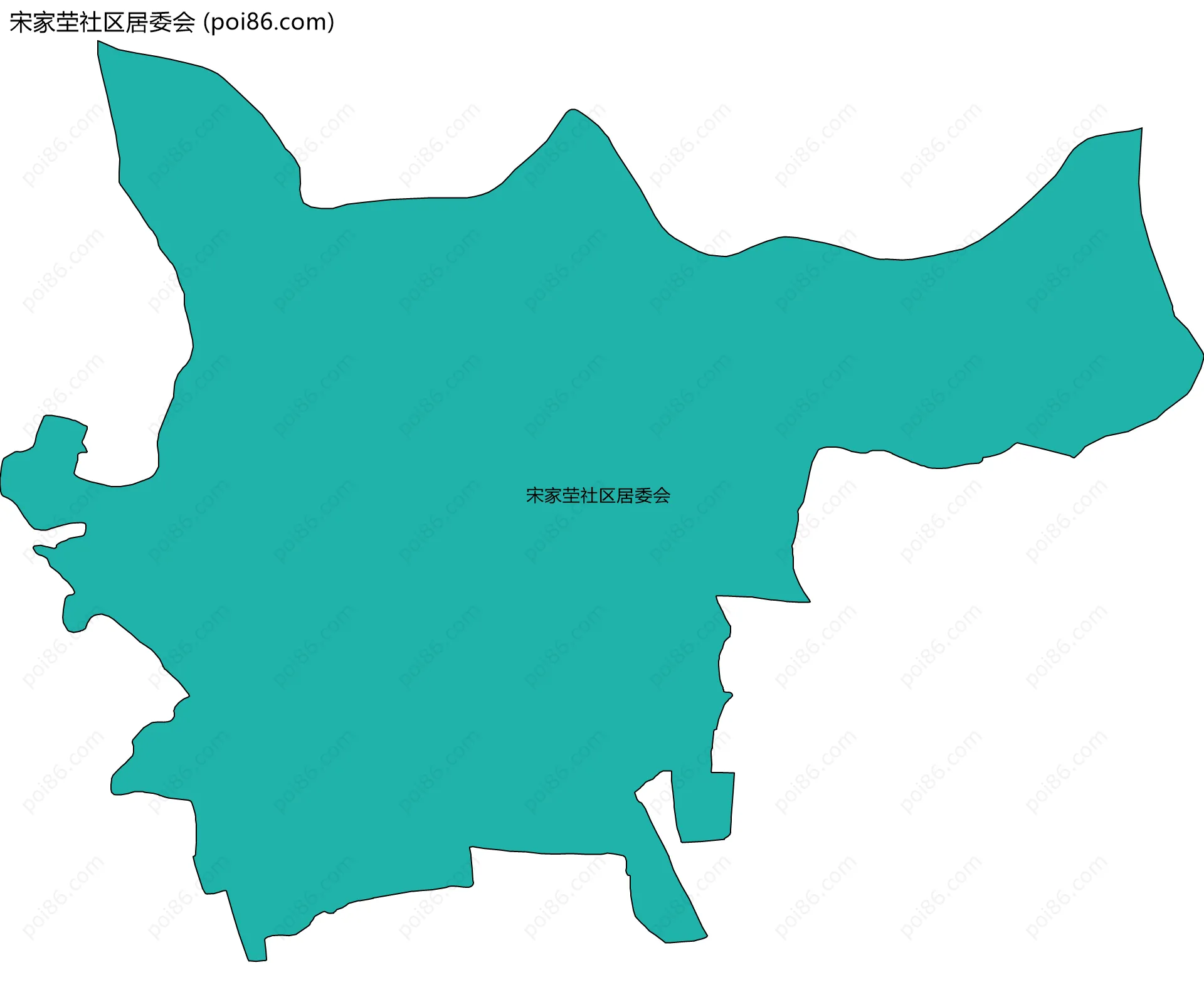 宋家茔社区居委会边界地图