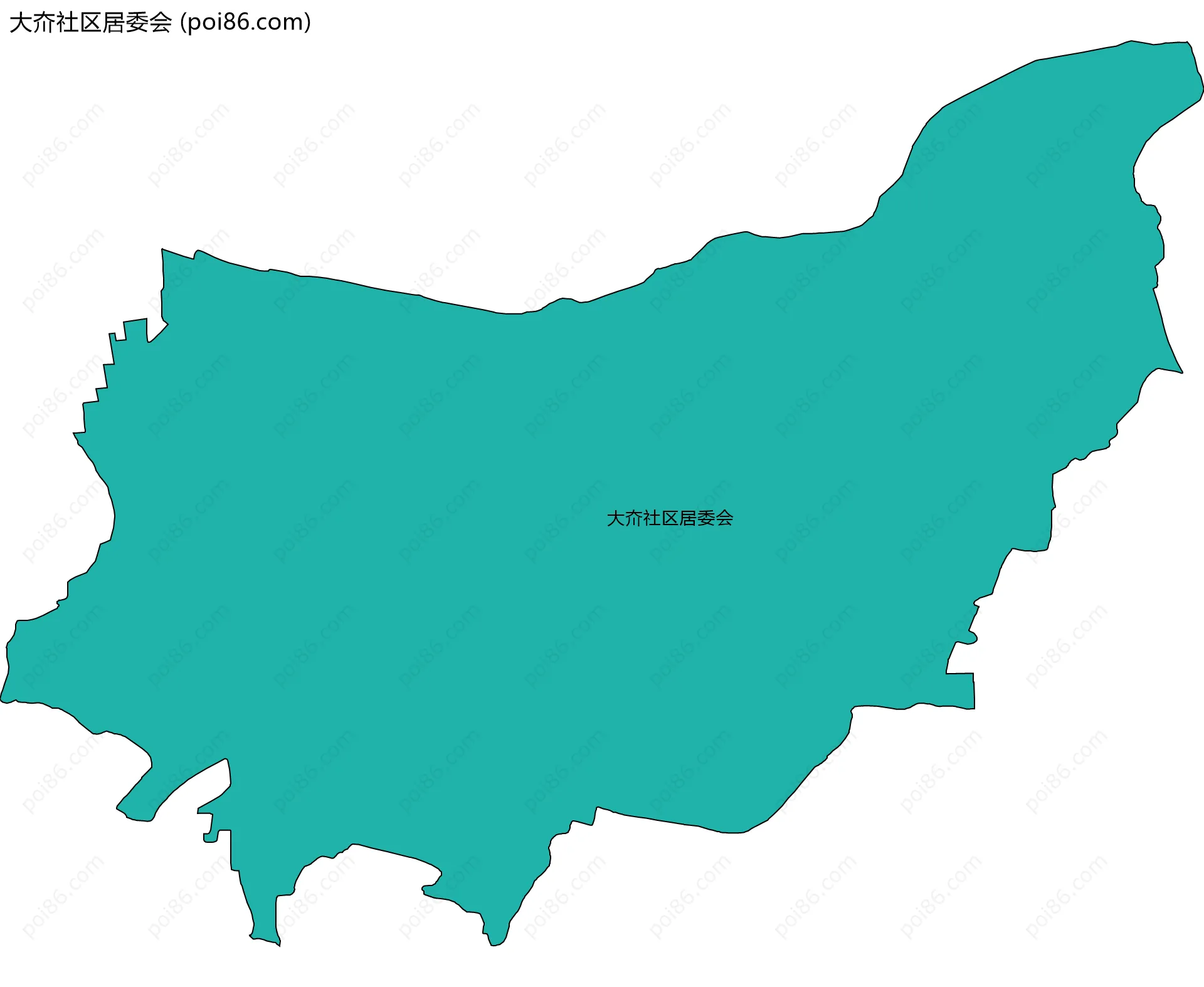 大夼社区居委会边界地图