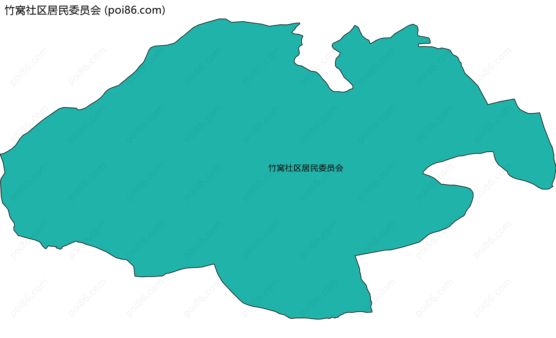 竹窝社区居民委员会边界地图