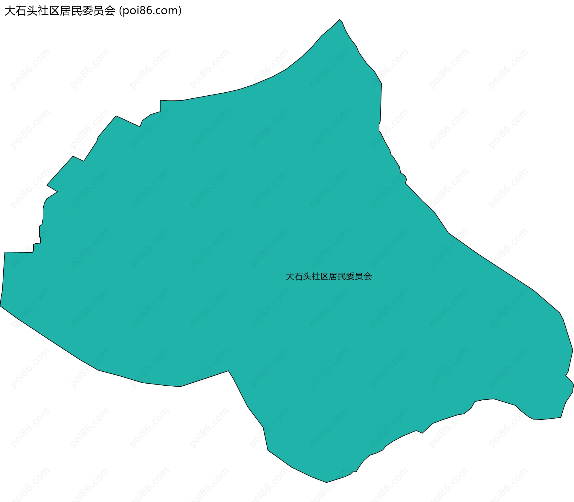 大石头社区居民委员会边界地图