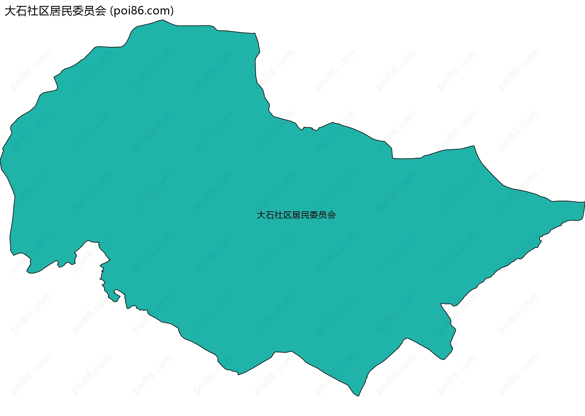 大石社区居民委员会边界地图