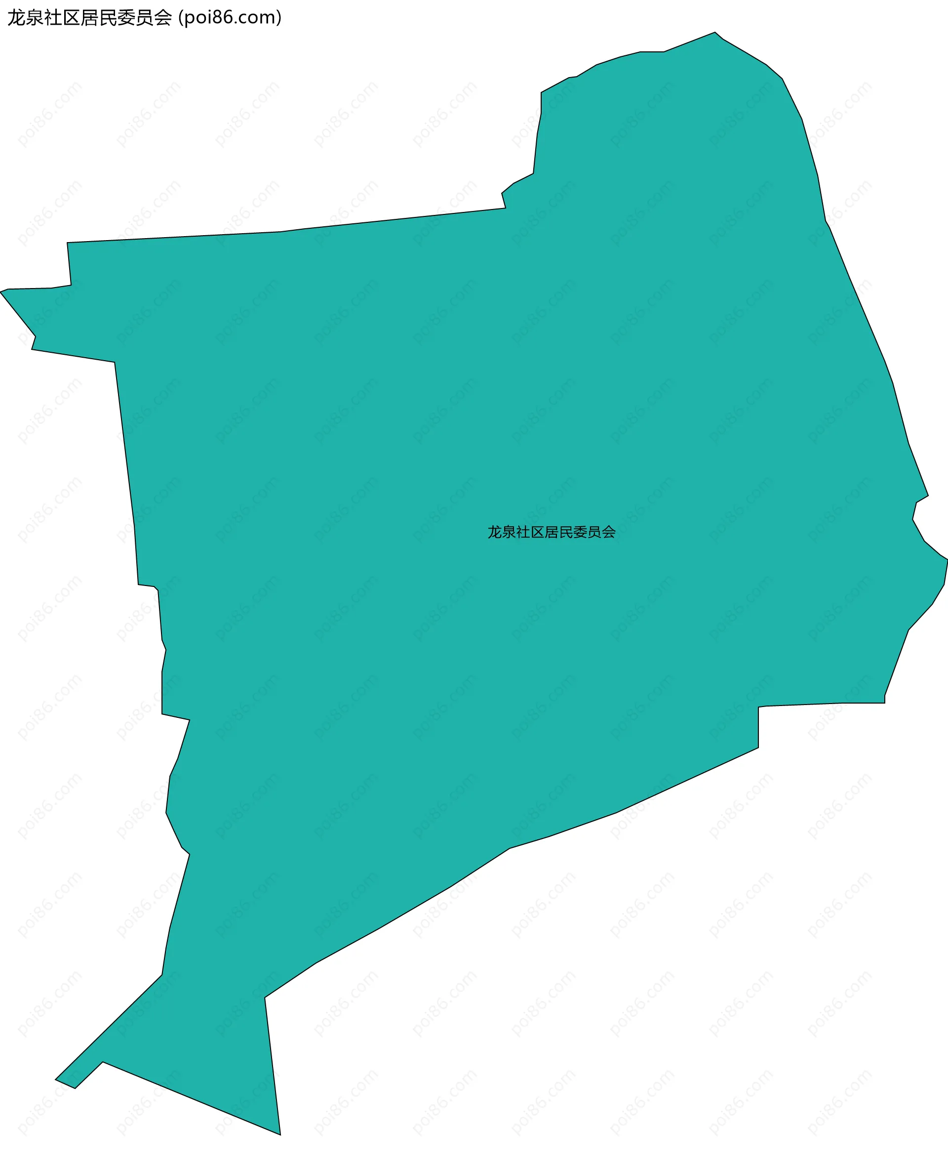 龙泉社区居民委员会边界地图