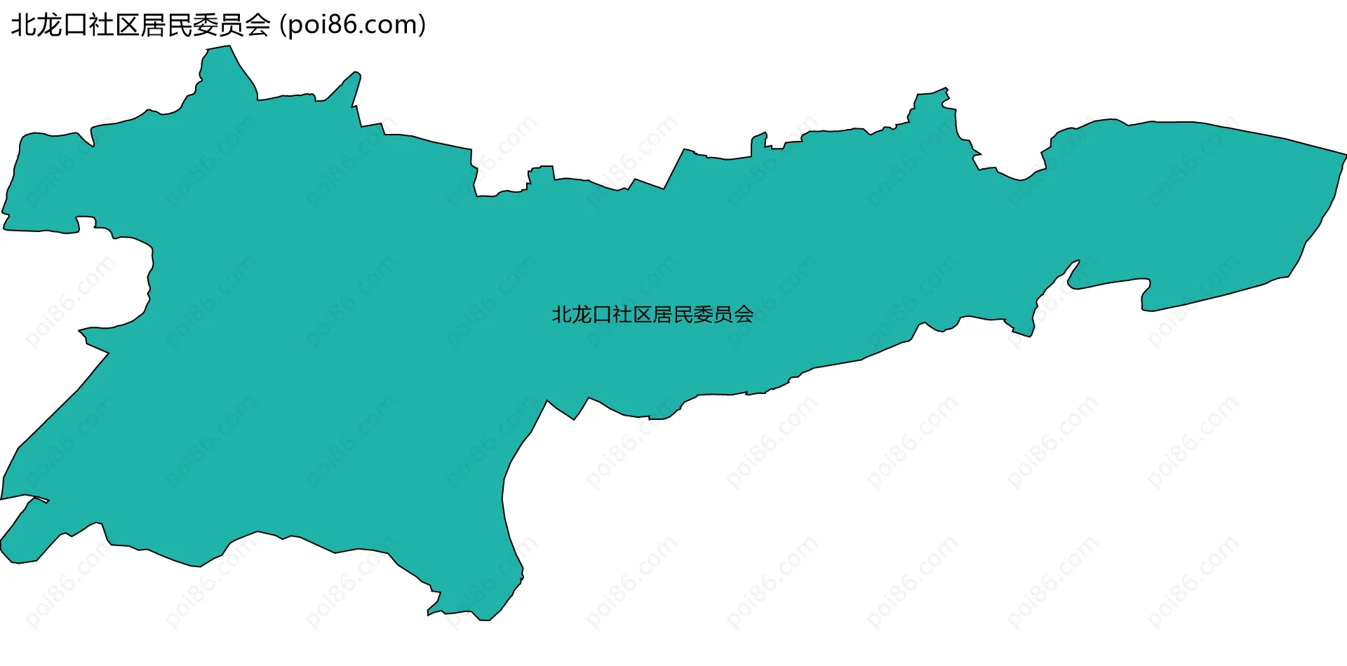北龙口社区居民委员会边界地图