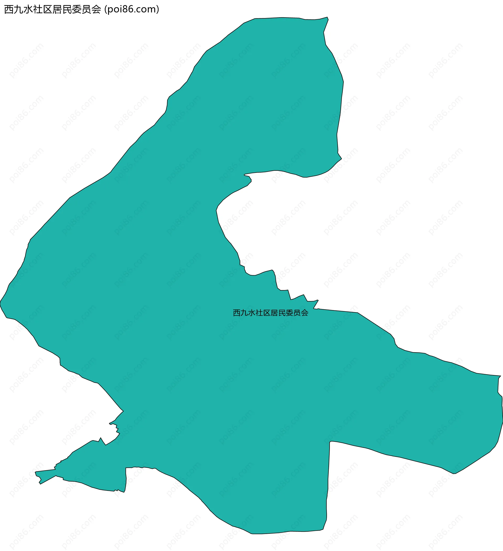 西九水社区居民委员会边界地图