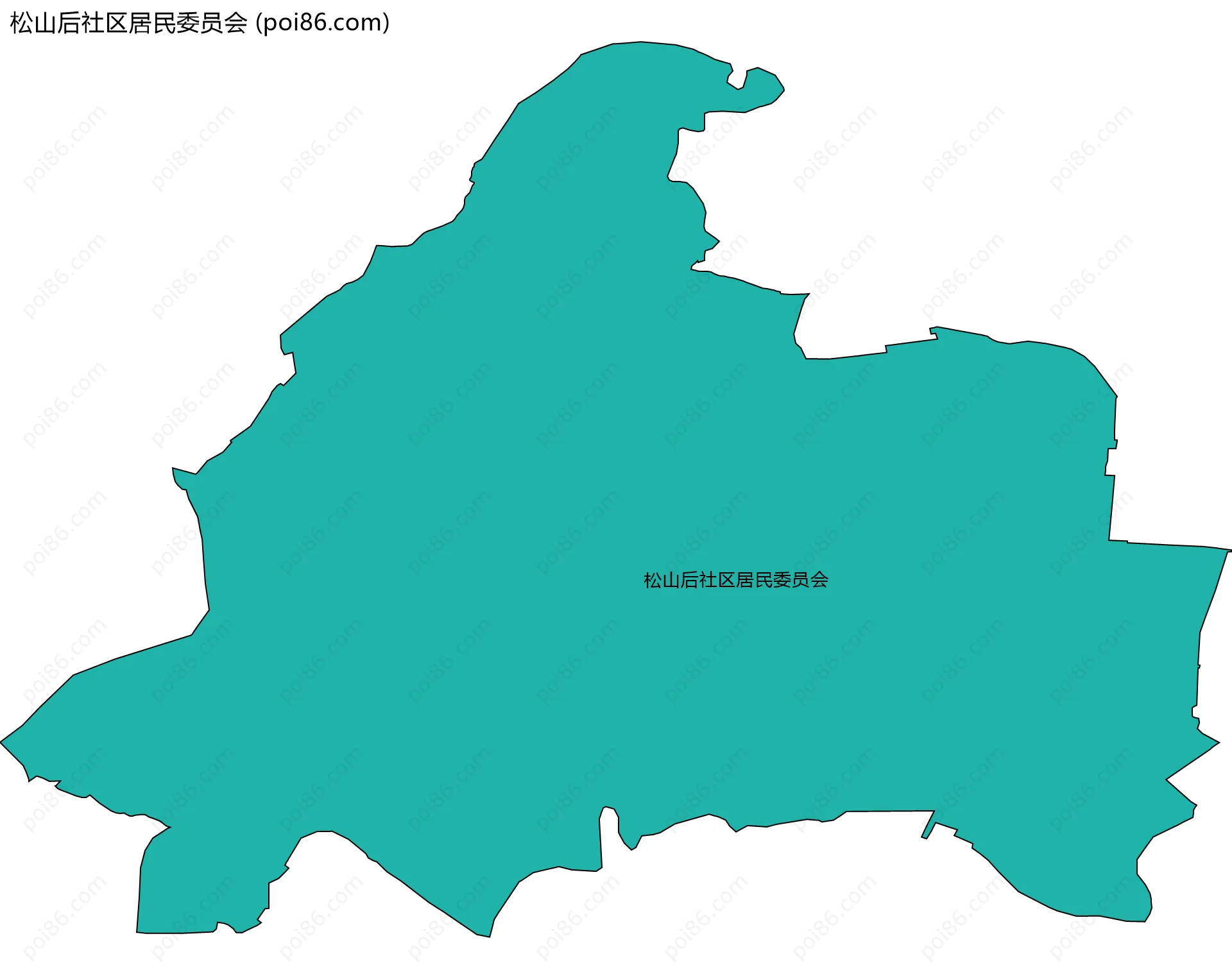 松山后社区居民委员会边界地图