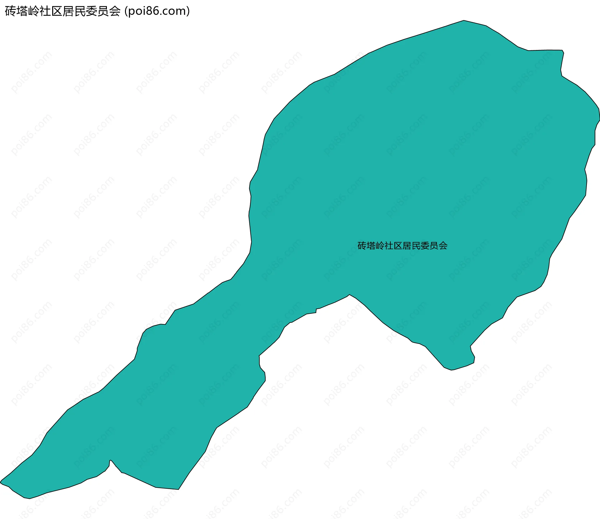 砖塔岭社区居民委员会边界地图
