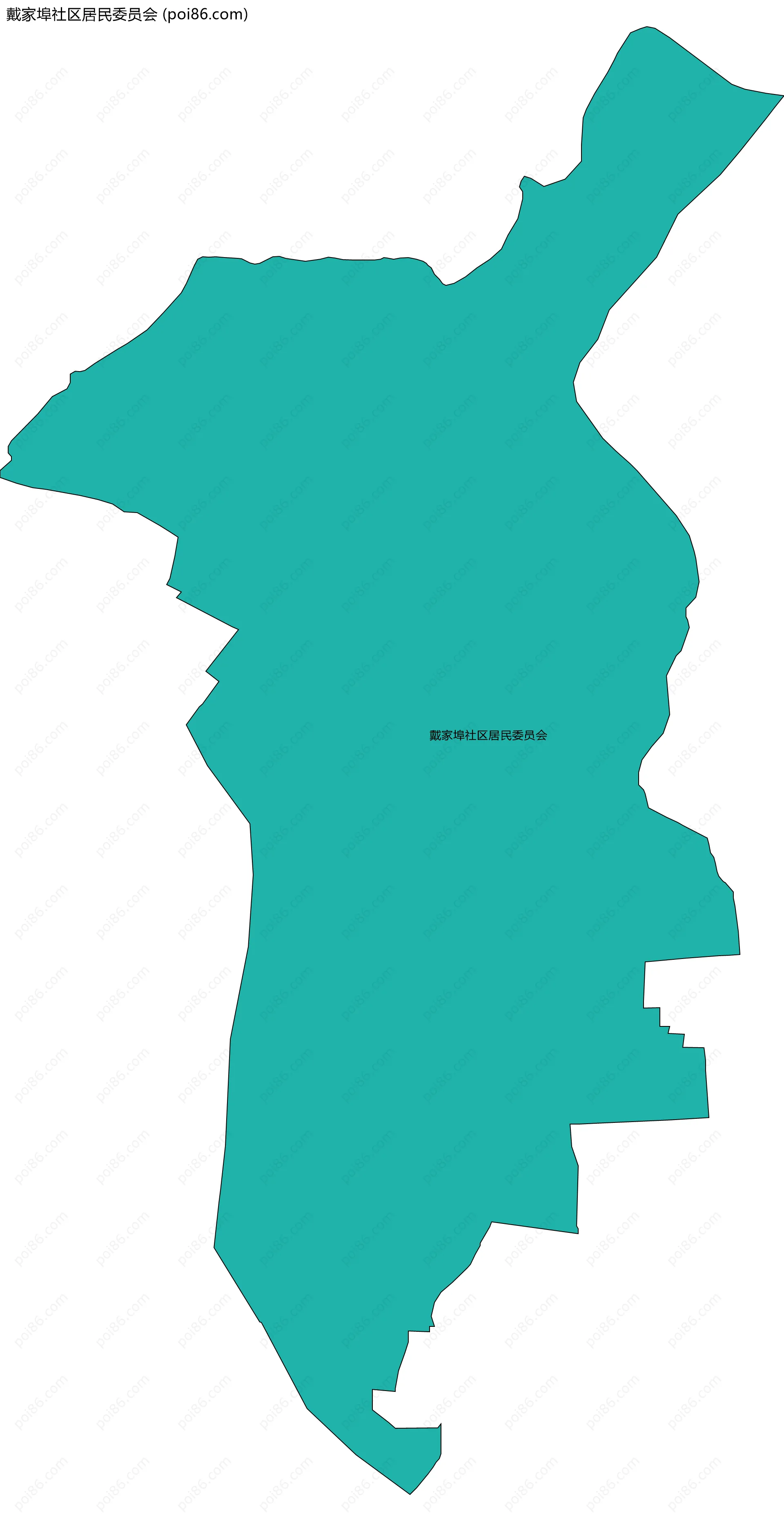 戴家埠社区居民委员会边界地图