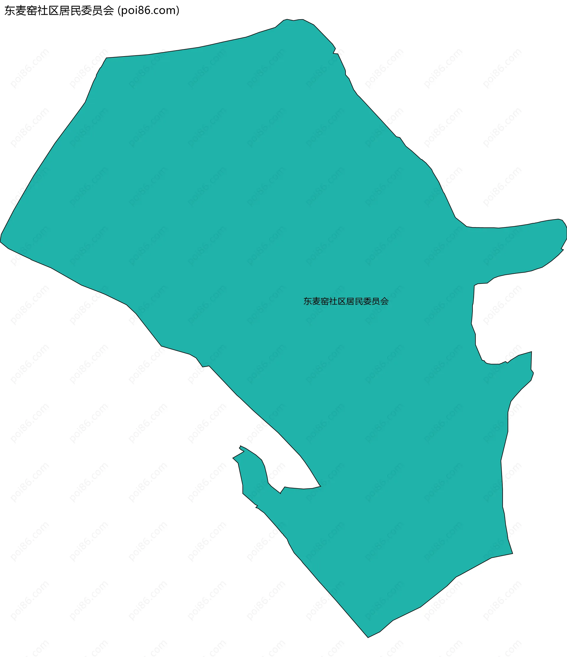 东麦窑社区居民委员会边界地图