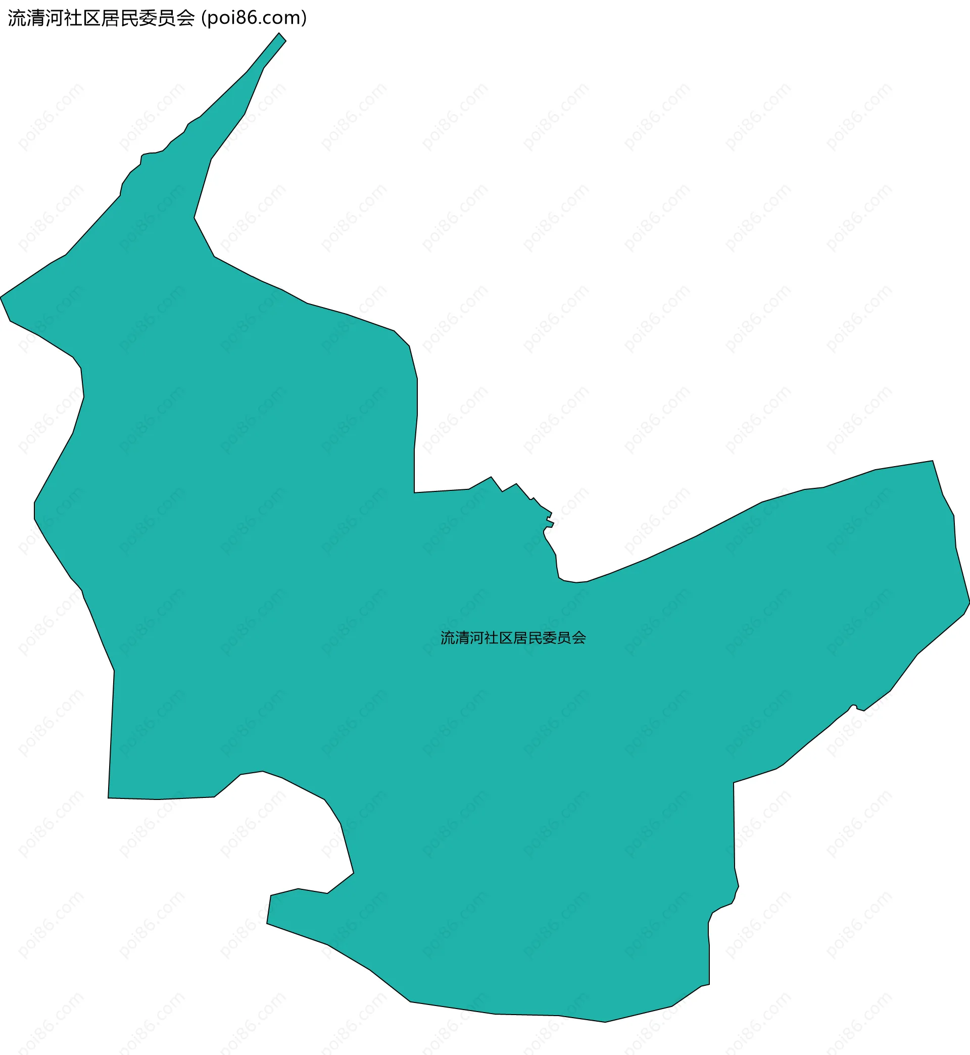 流清河社区居民委员会边界地图