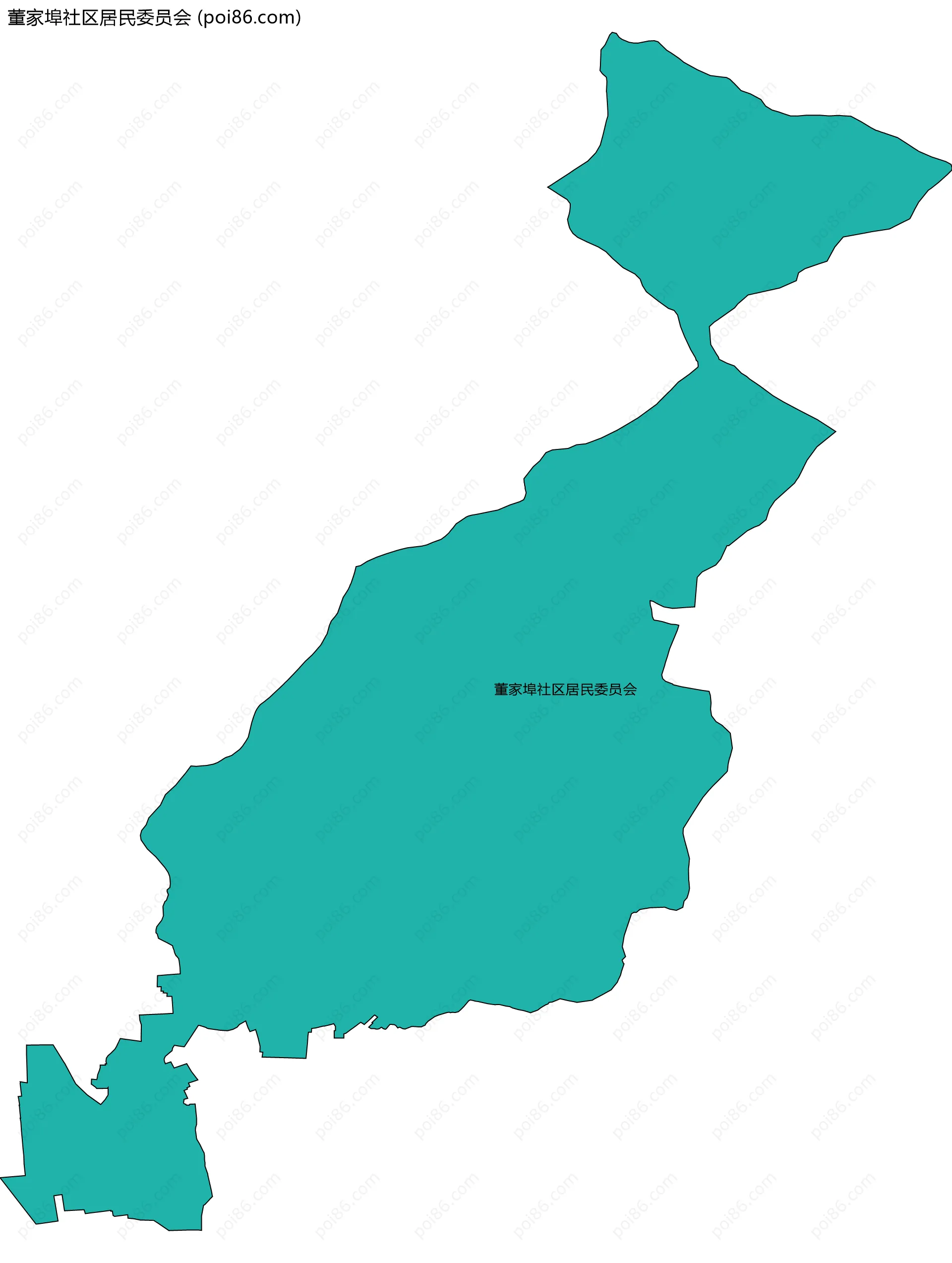 董家埠社区居民委员会边界地图