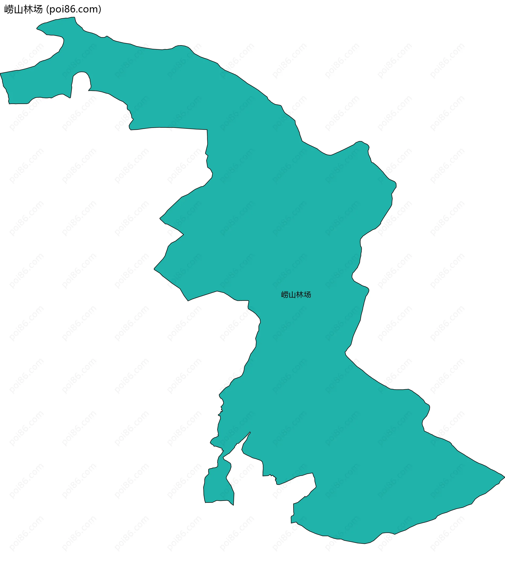 崂山林场边界地图