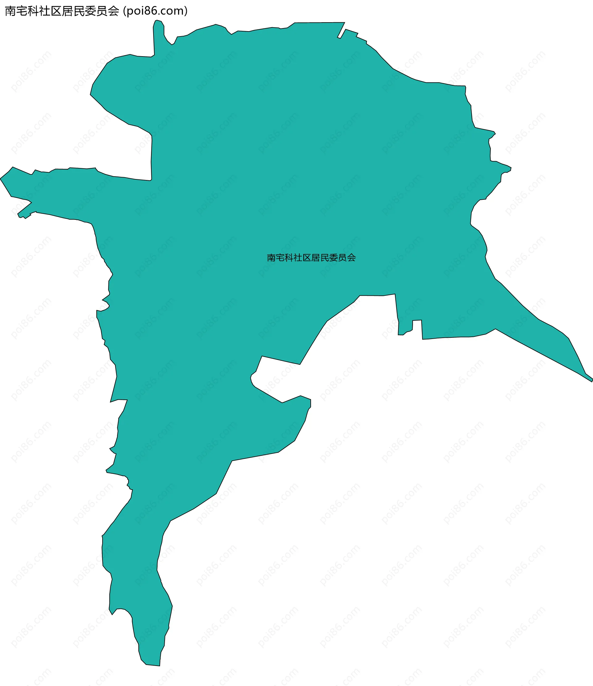 南宅科社区居民委员会边界地图