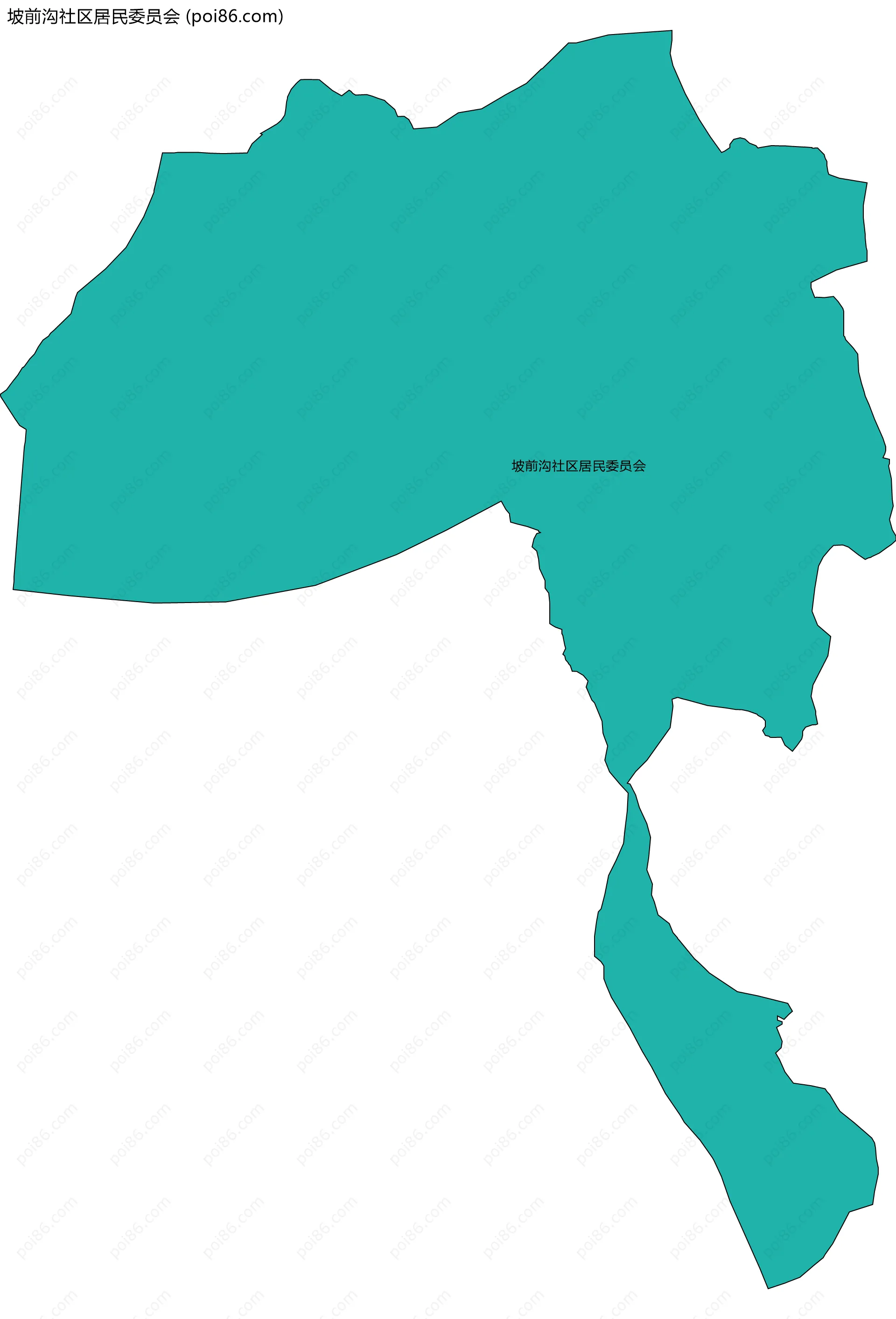 坡前沟社区居民委员会边界地图