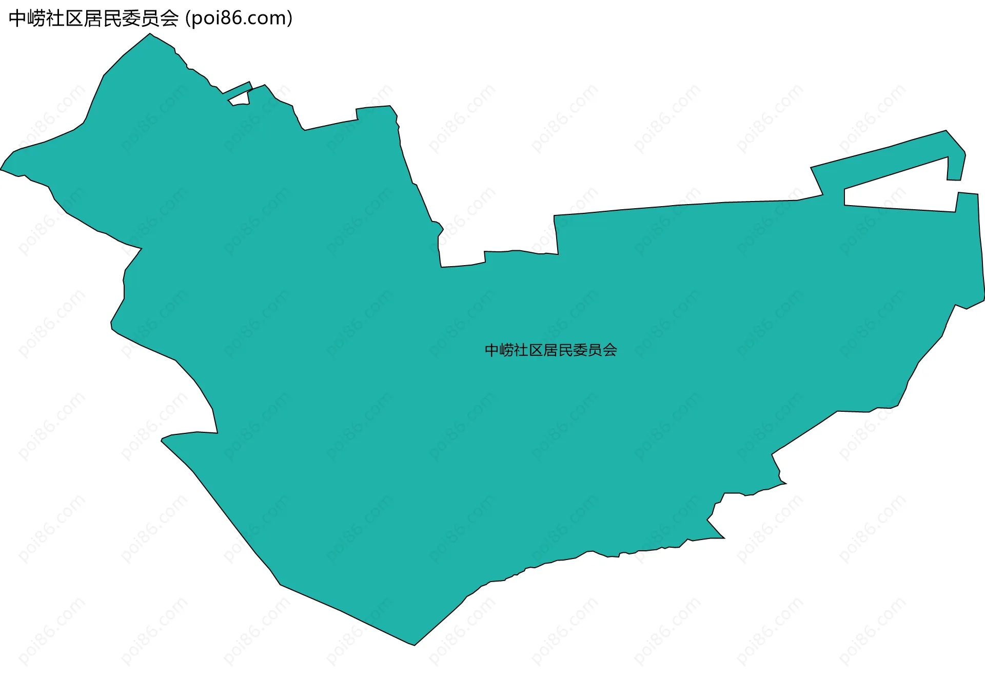 中崂社区居民委员会边界地图