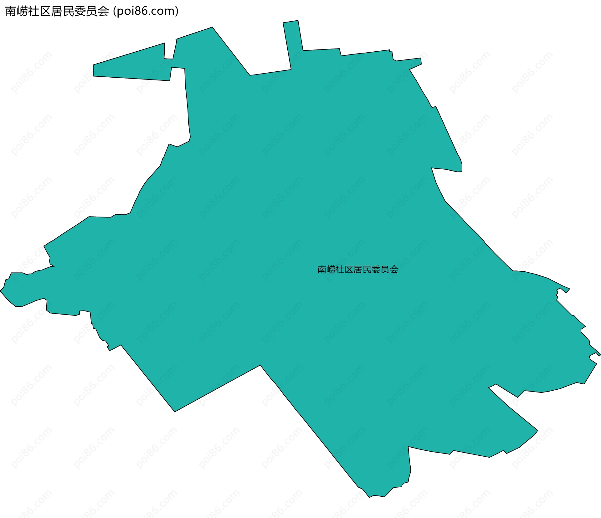 南崂社区居民委员会边界地图