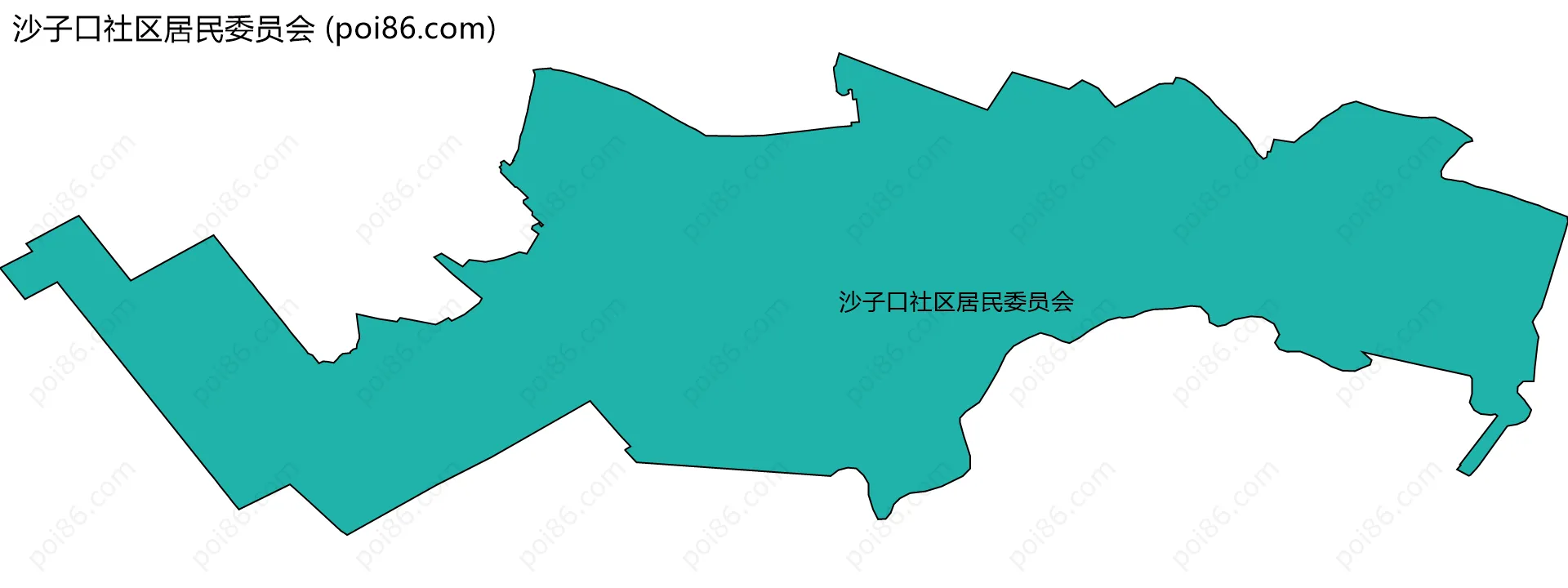 沙子口社区居民委员会边界地图