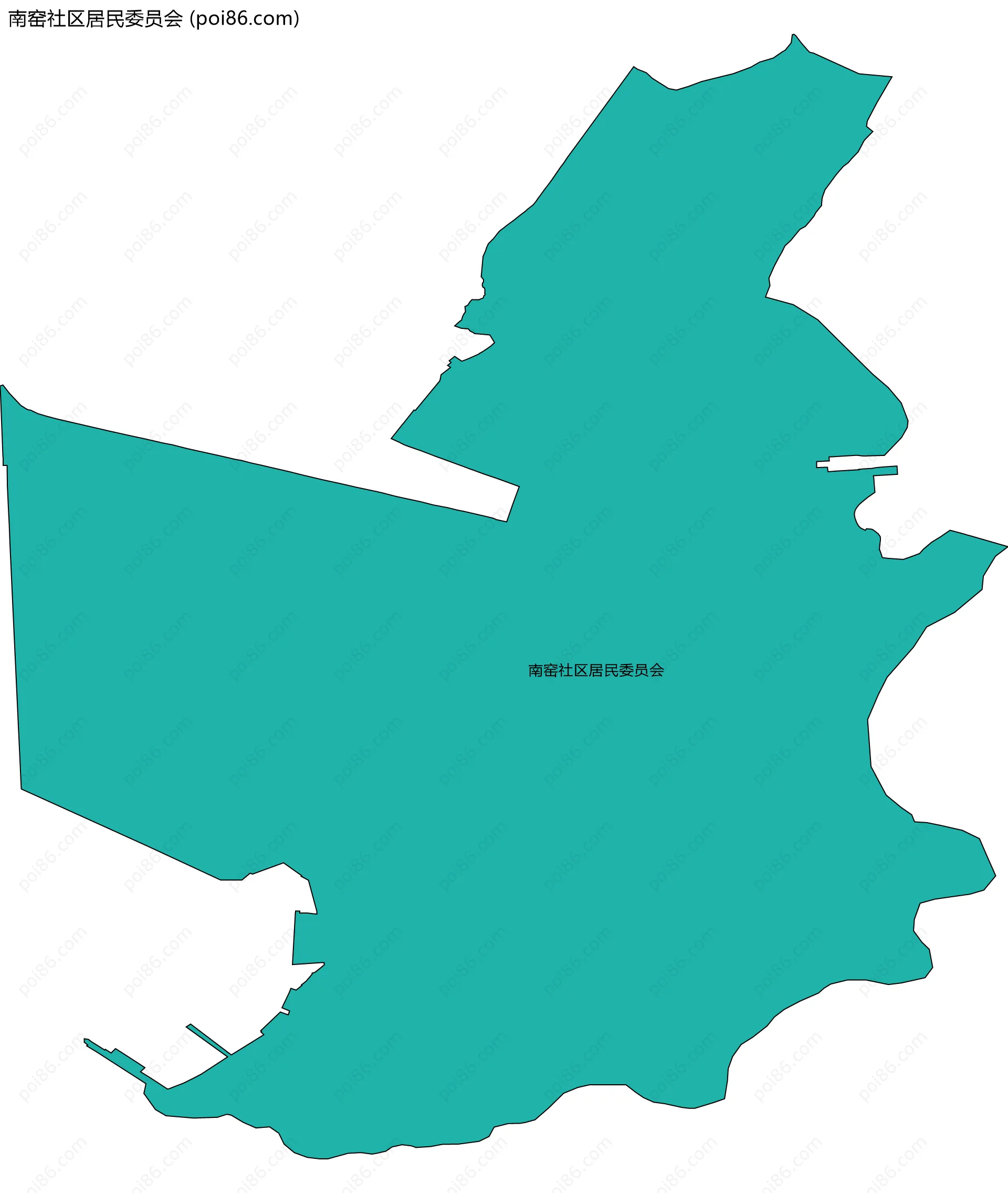 南窑社区居民委员会边界地图