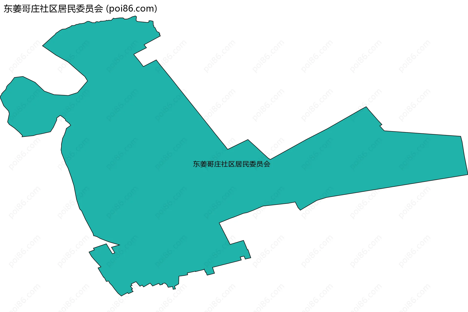 东姜哥庄社区居民委员会边界地图