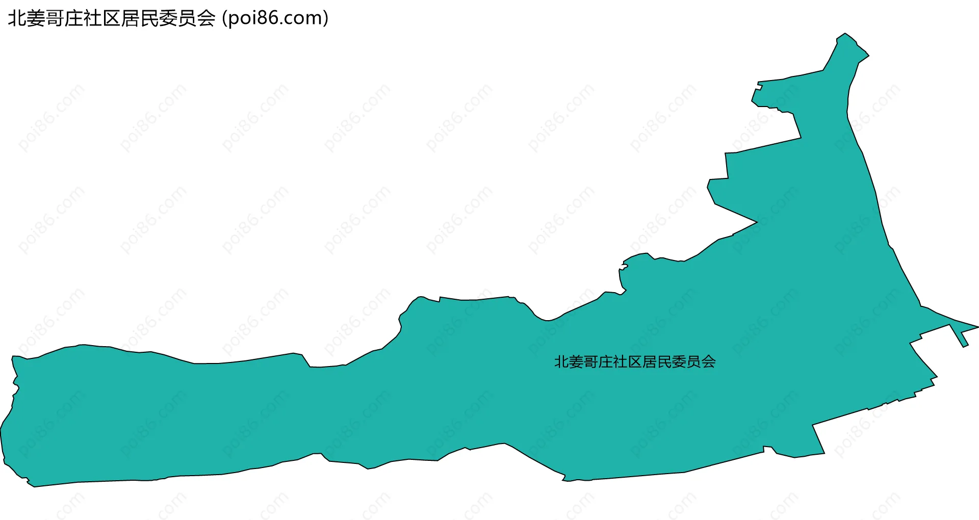 北姜哥庄社区居民委员会边界地图