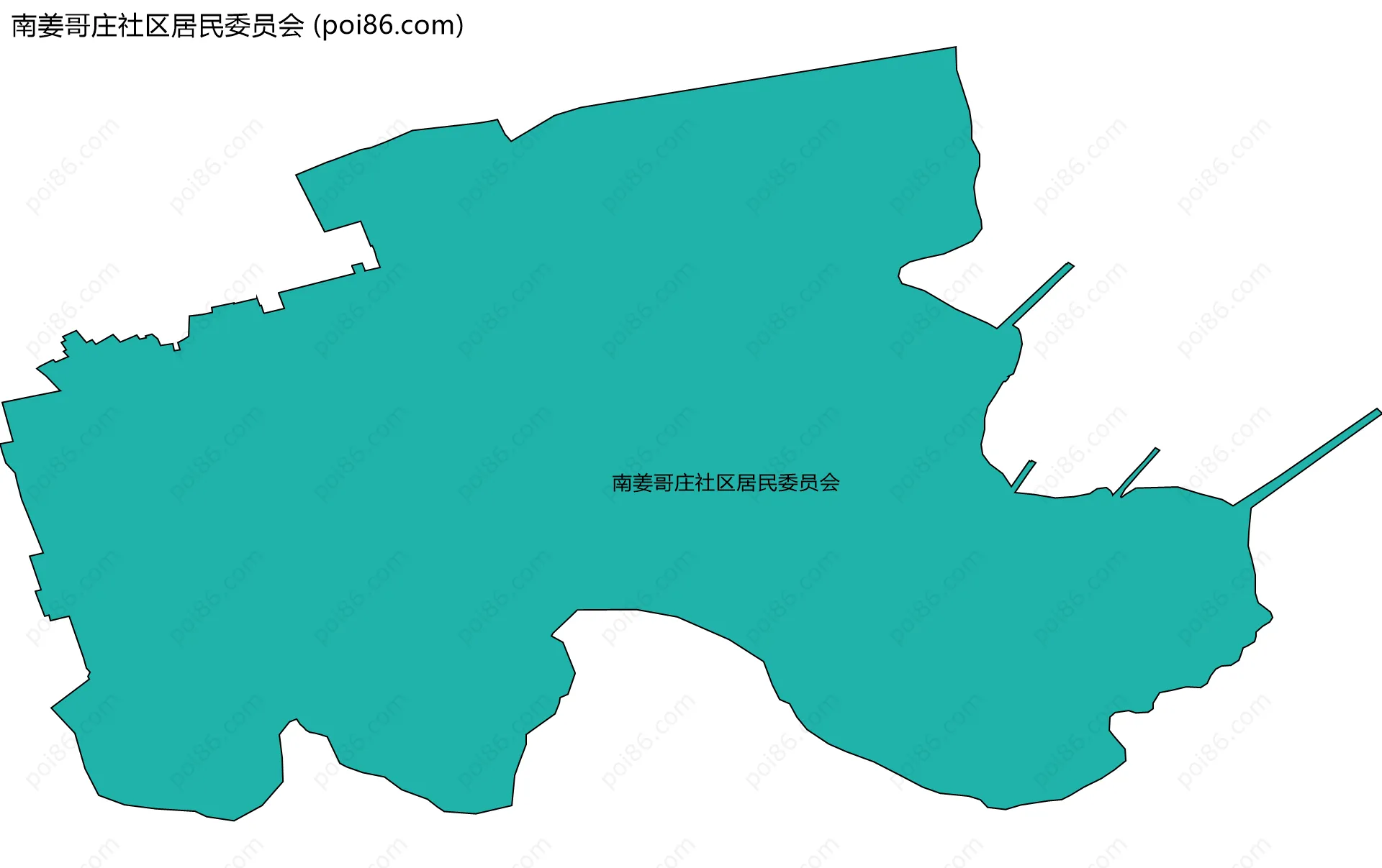 南姜哥庄社区居民委员会边界地图