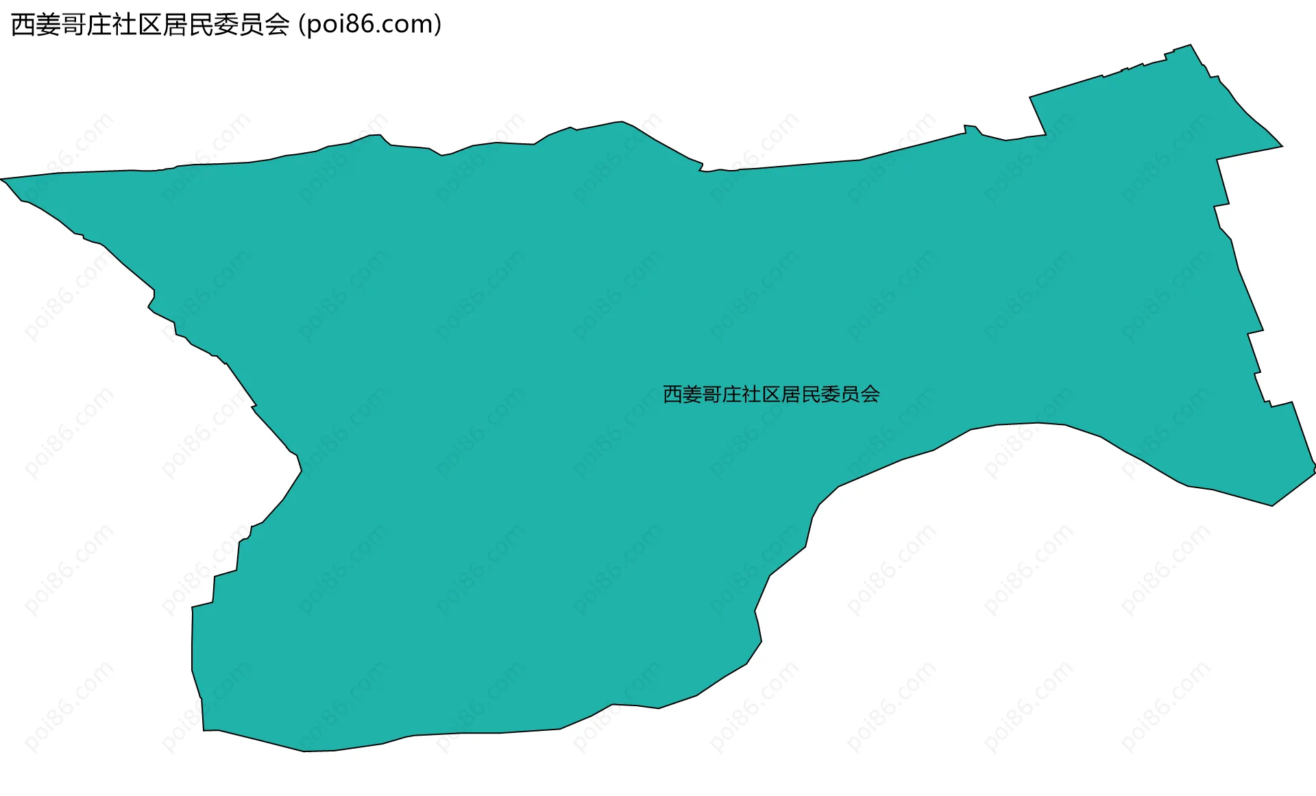 西姜哥庄社区居民委员会边界地图