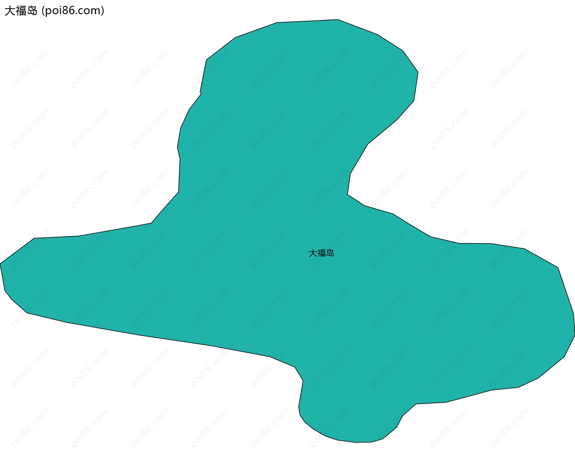 大福岛边界地图