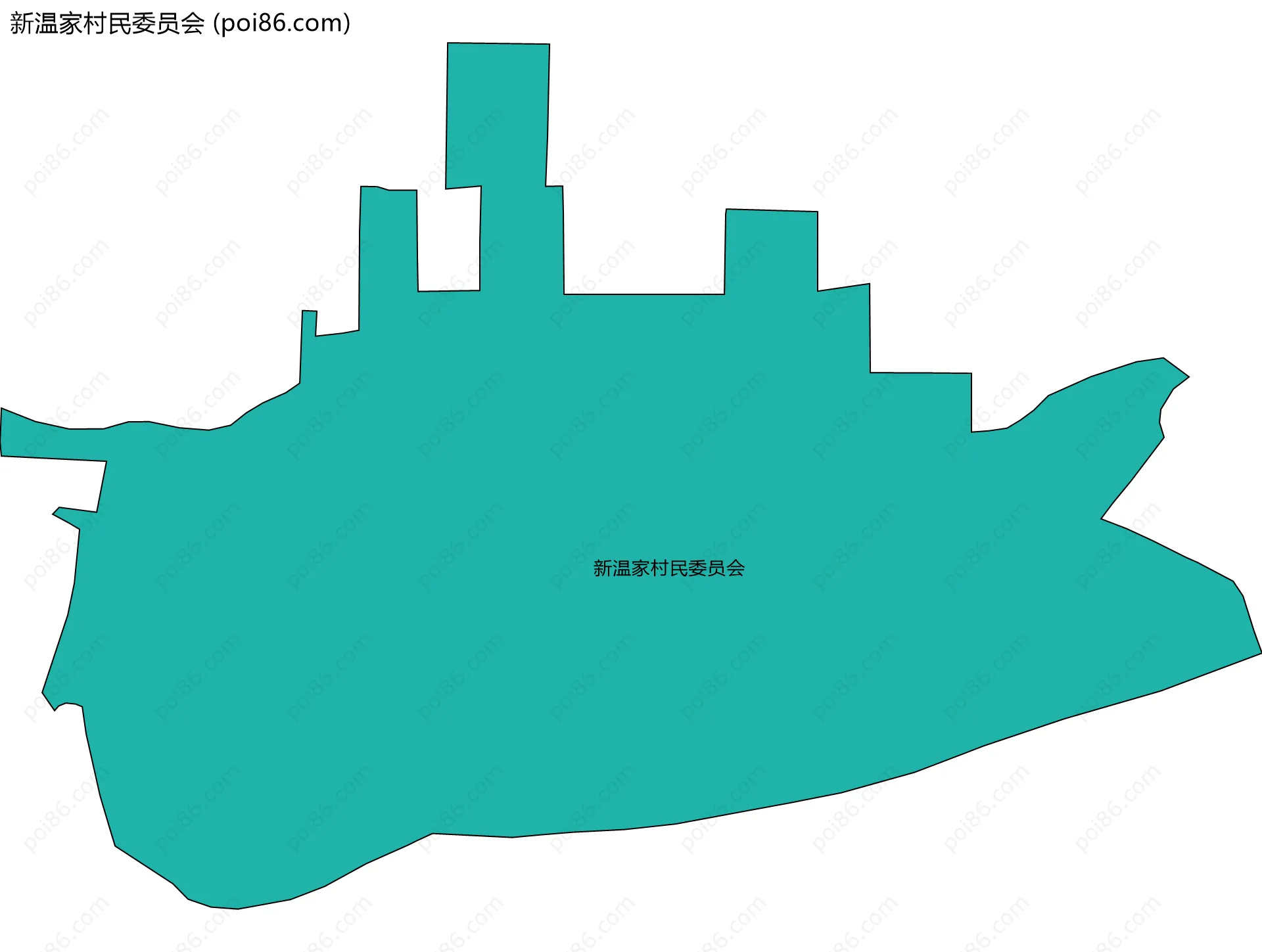 新温家村民委员会边界地图