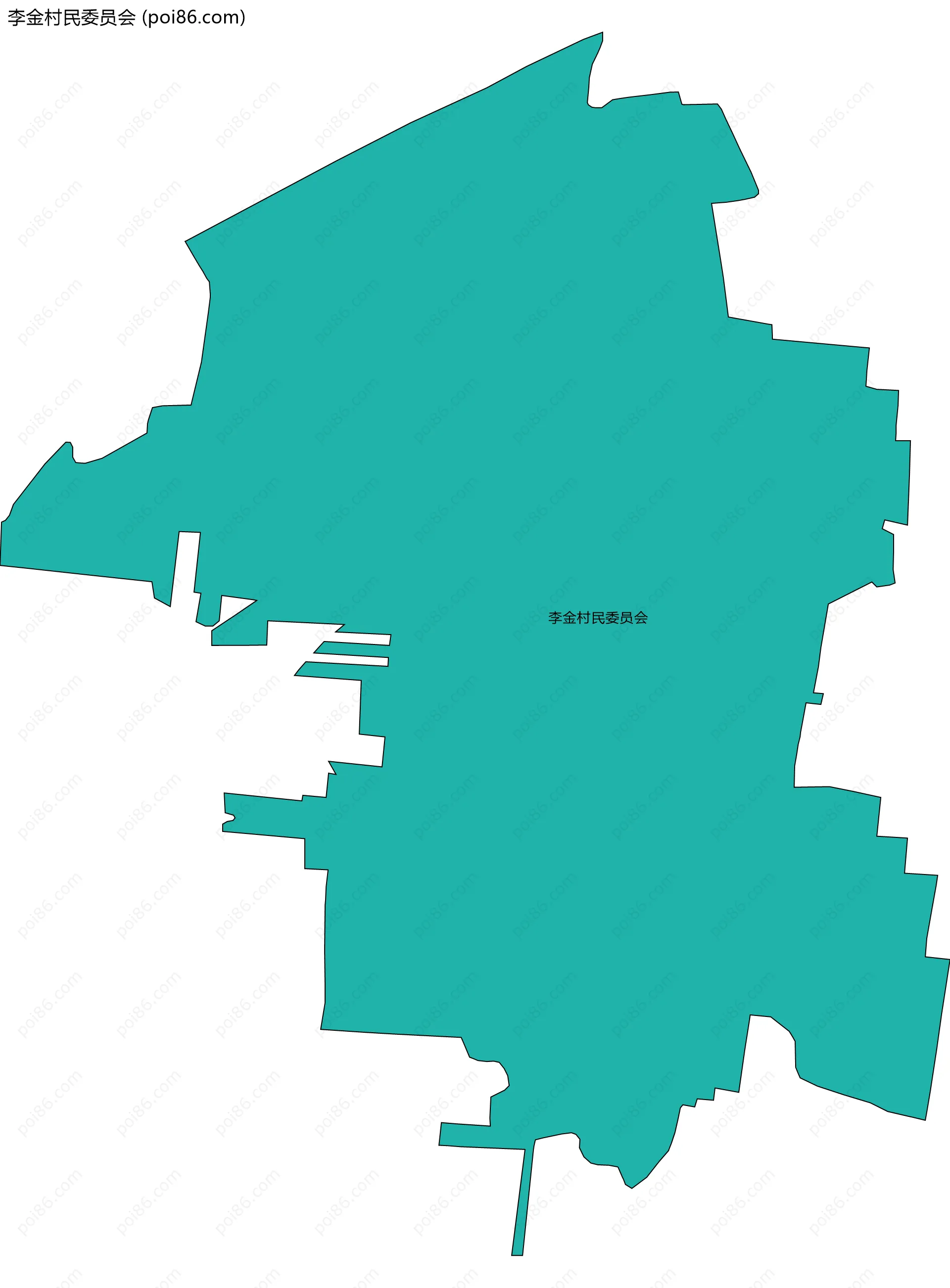 李金村民委员会边界地图