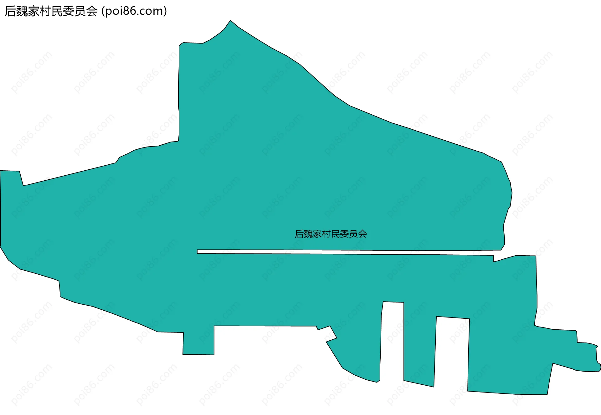 后魏家村民委员会边界地图