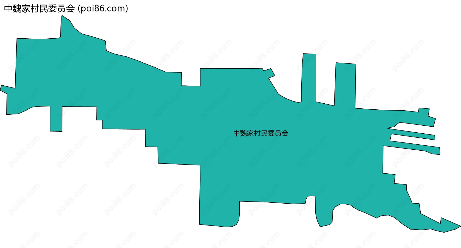 中魏家村民委员会边界地图