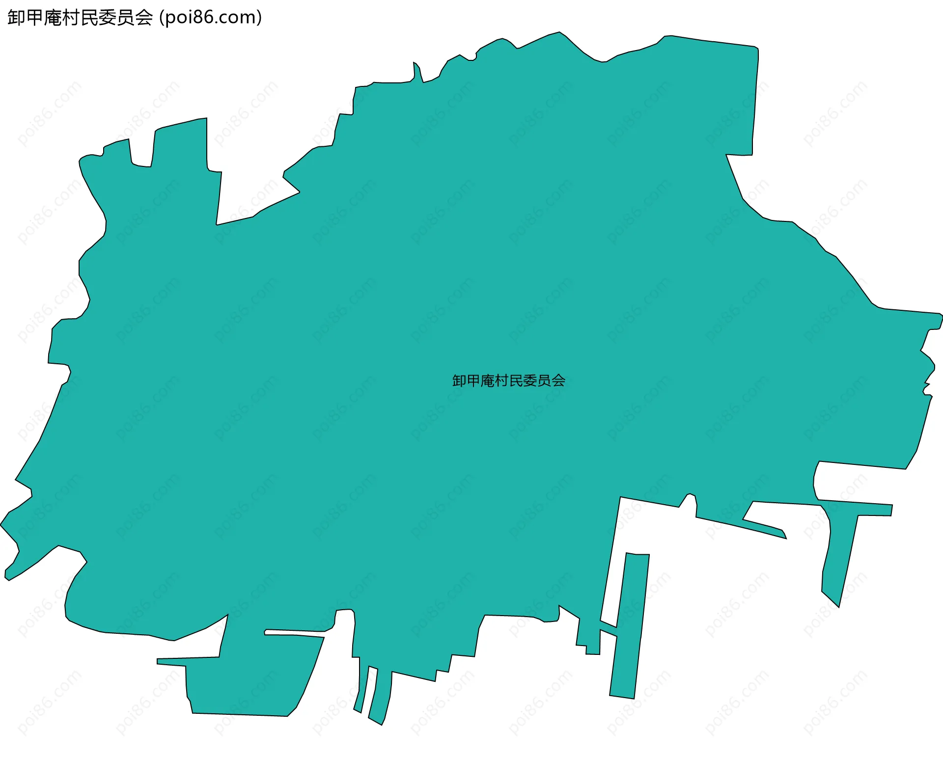 卸甲庵村民委员会边界地图